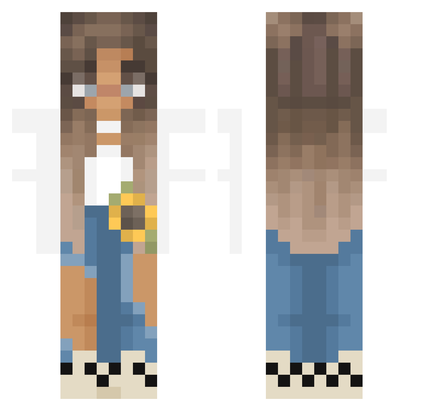 ZeroTwoCookies Minecraft skin, front and back view