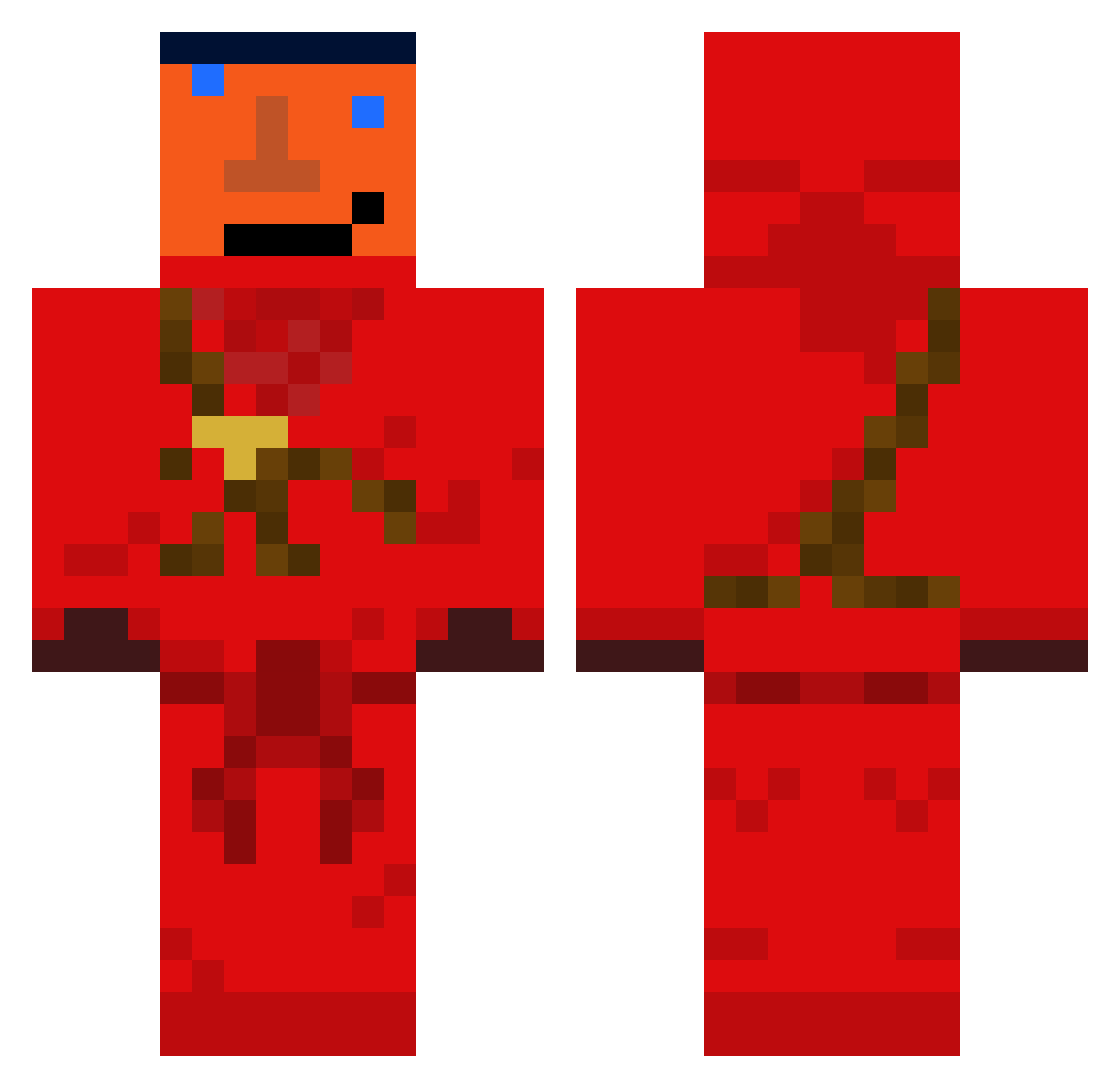 raphtaf32 Minecraft skin, front and back view
