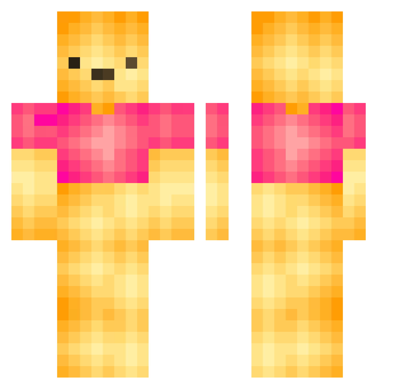 ksjjk050 Minecraft skin, front and back view
