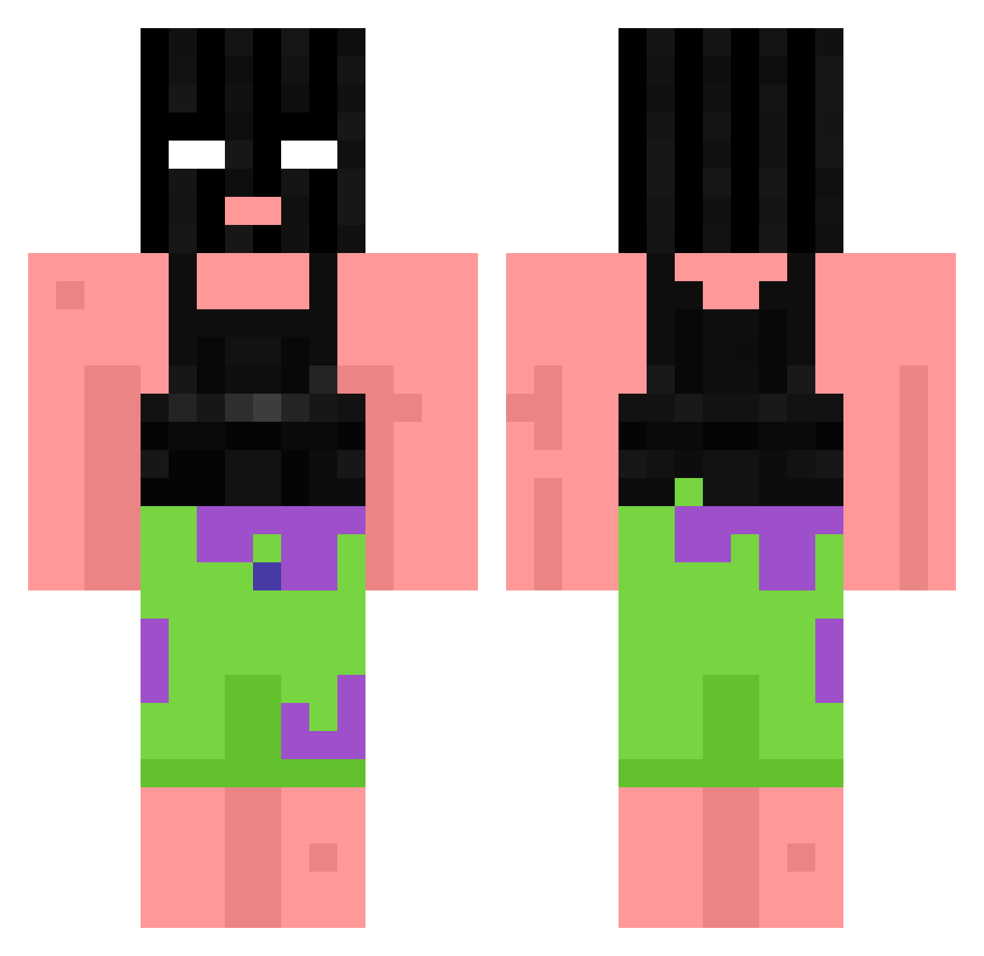 Dico0987 Minecraft skin, front and back view