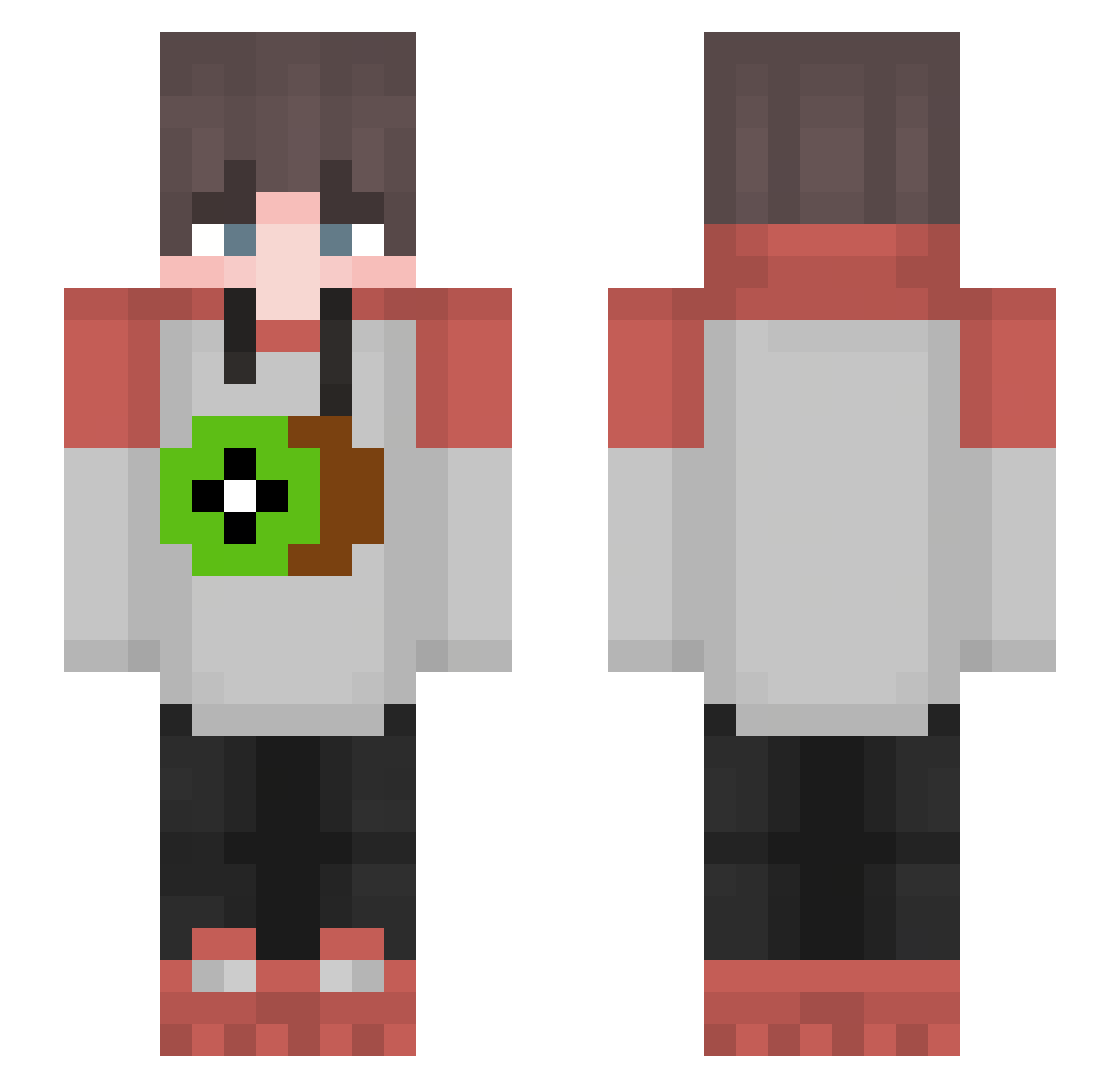 Kiwigun_ Minecraft skin, front and back view