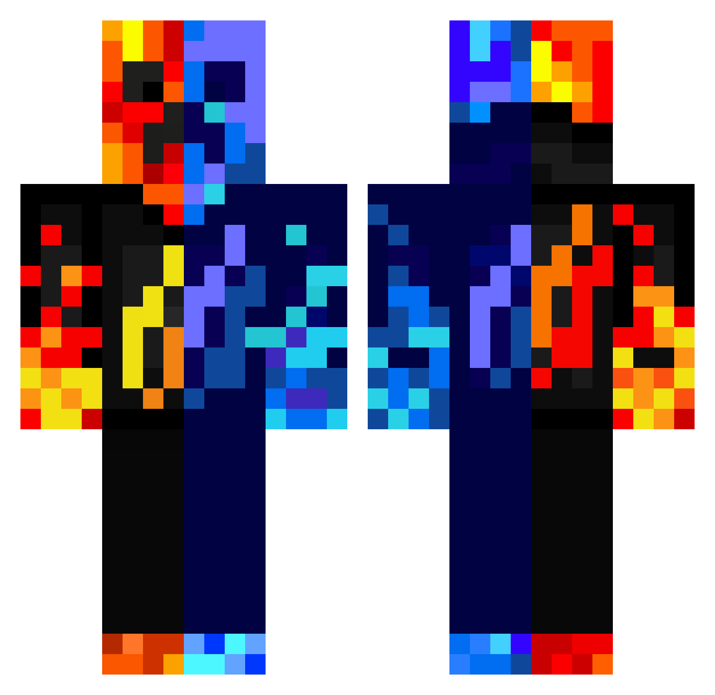 InsightFun Minecraft skin, front and back view