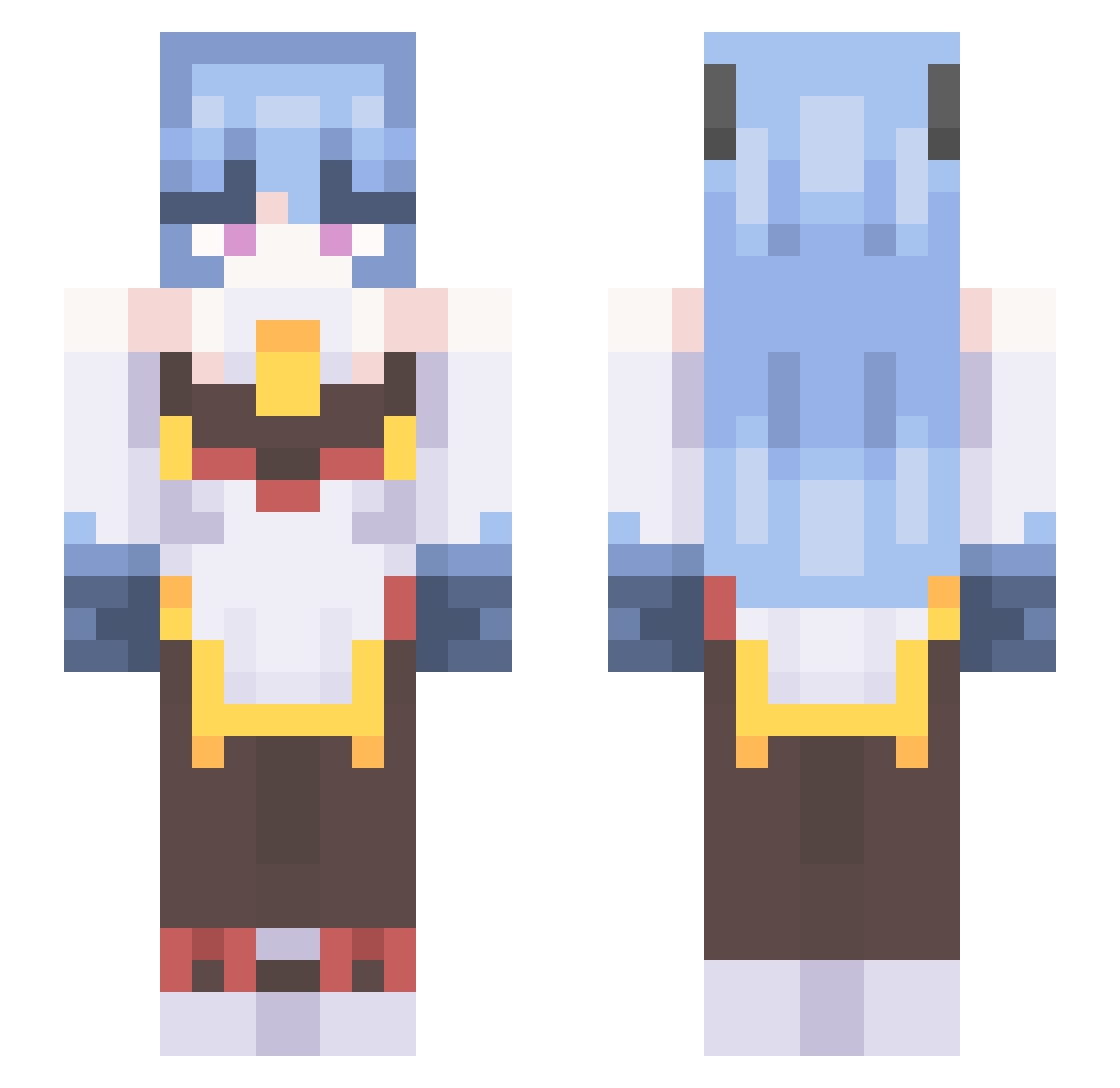 EpicEason Minecraft skin, front and back view