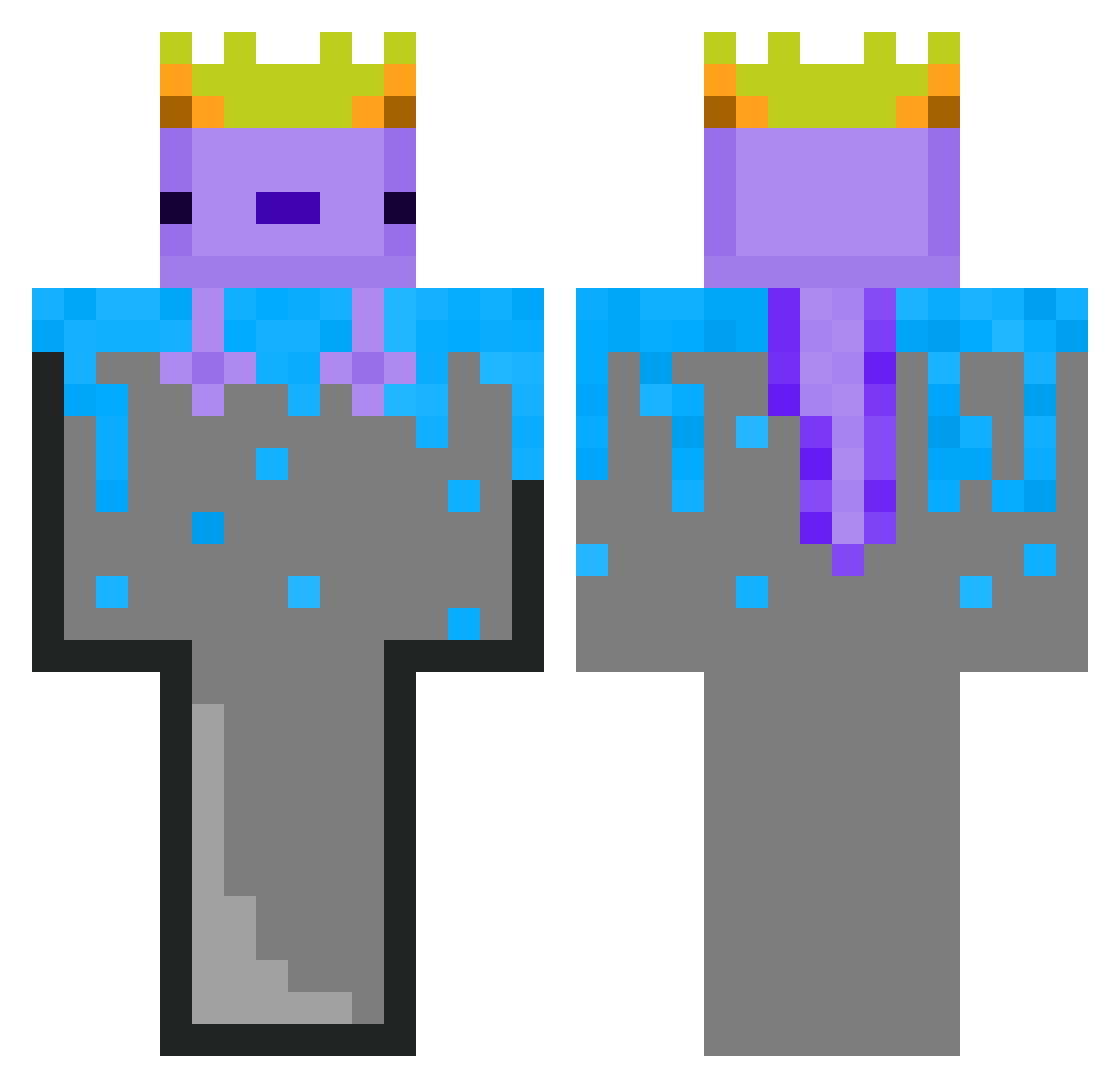 _satoro_gojo_pvp Minecraft skin, front and back view
