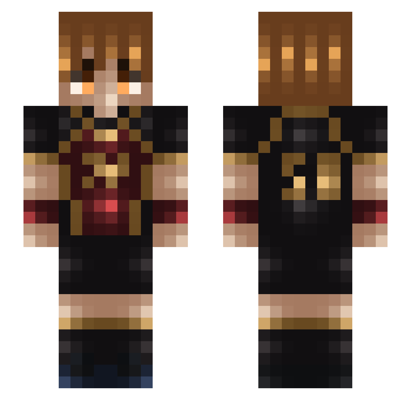 TiramisuMarocain Minecraft skin, front and back view