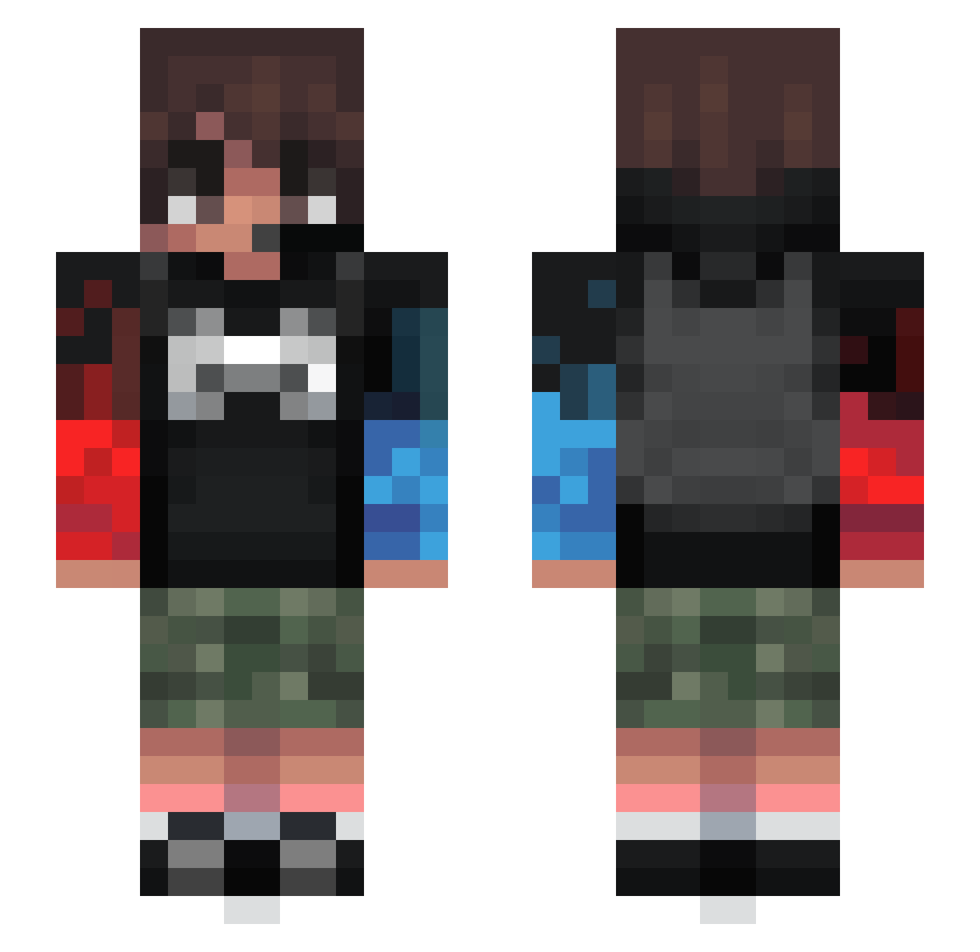 Krittayot611 Minecraft skin, front and back view