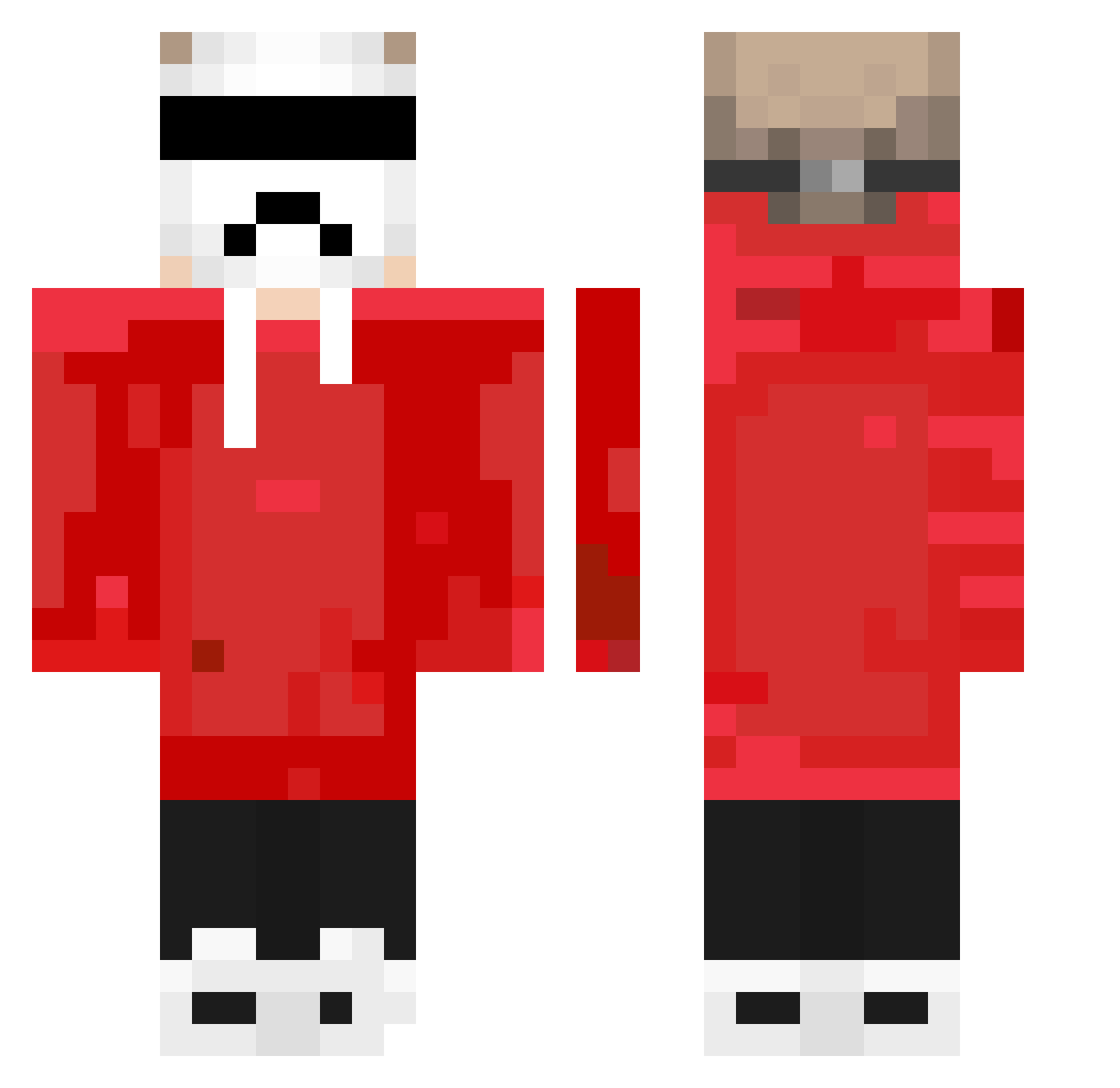 silverwolf99990 Minecraft skin, front and back view