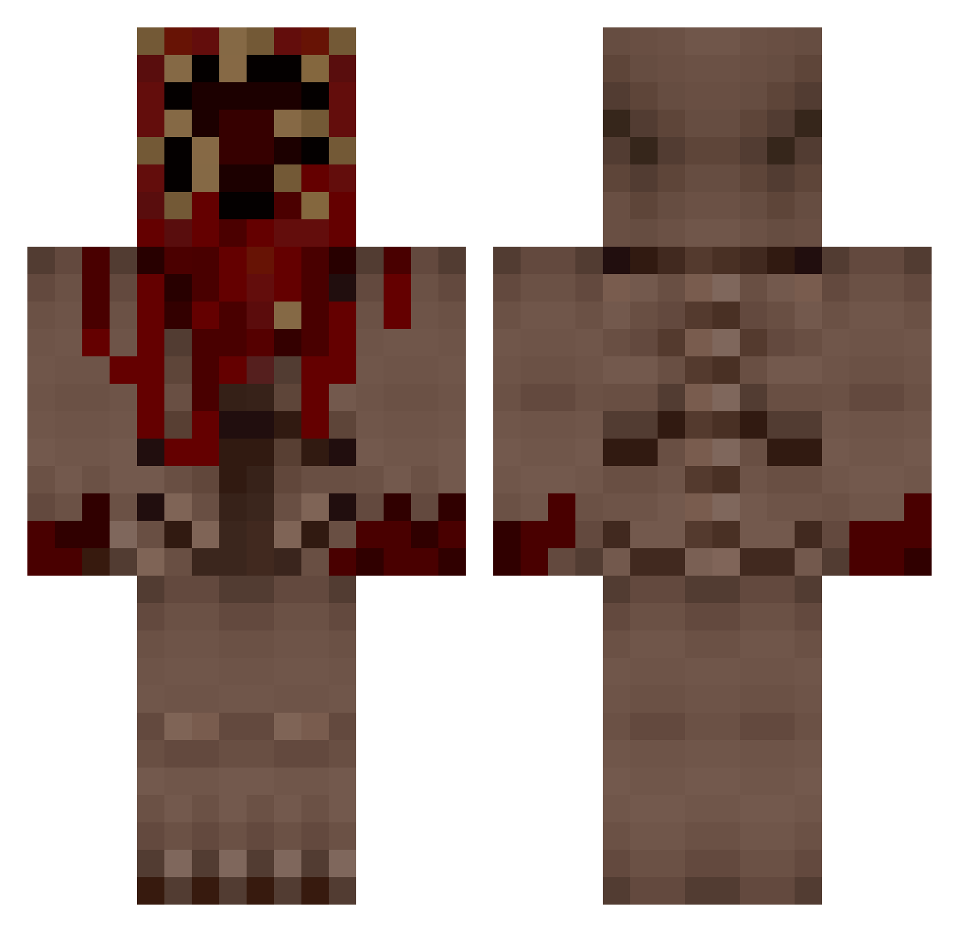 Anemograph Minecraft skin, front and back view