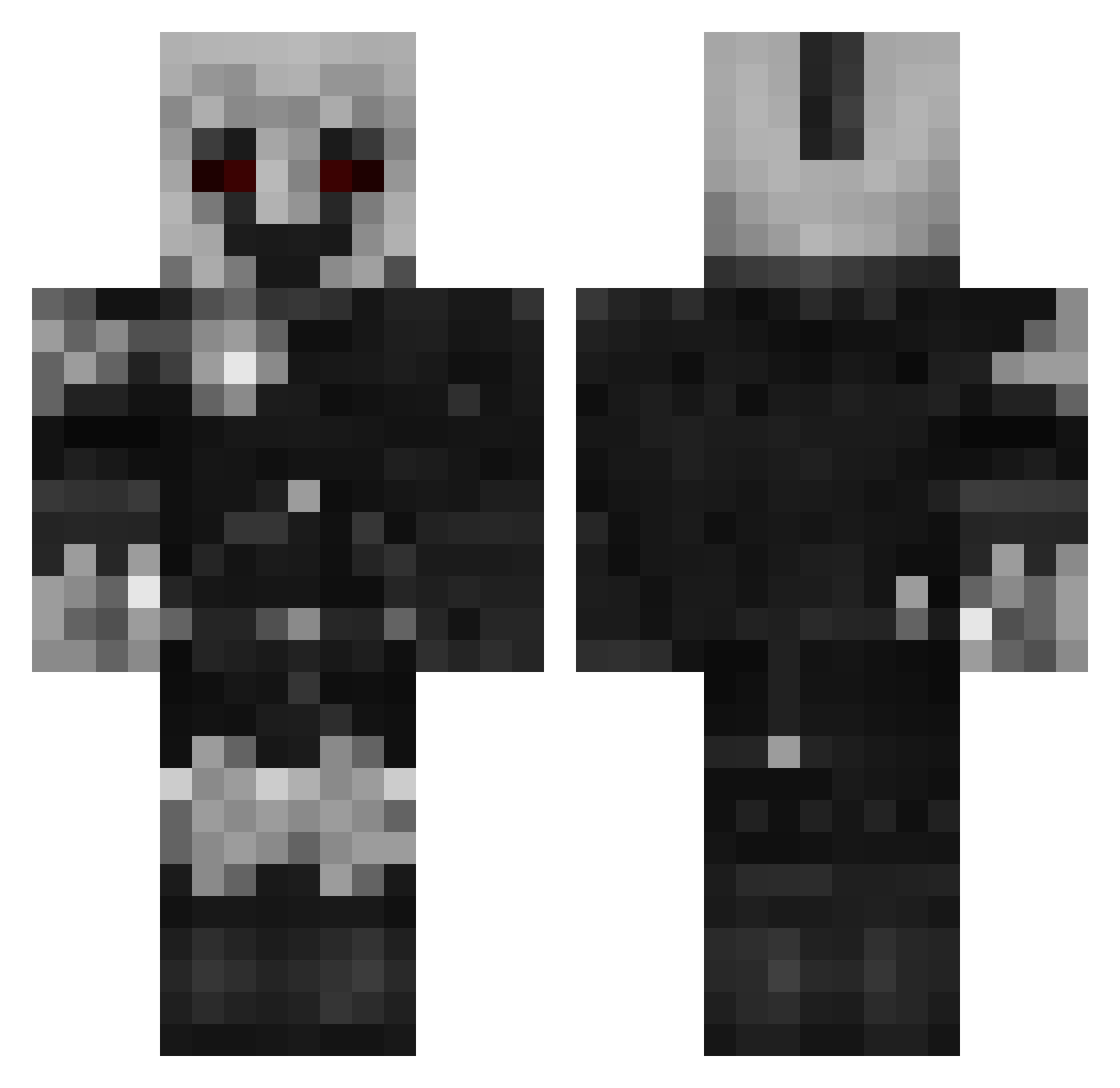 Rhaegarboy Minecraft skin, front and back view