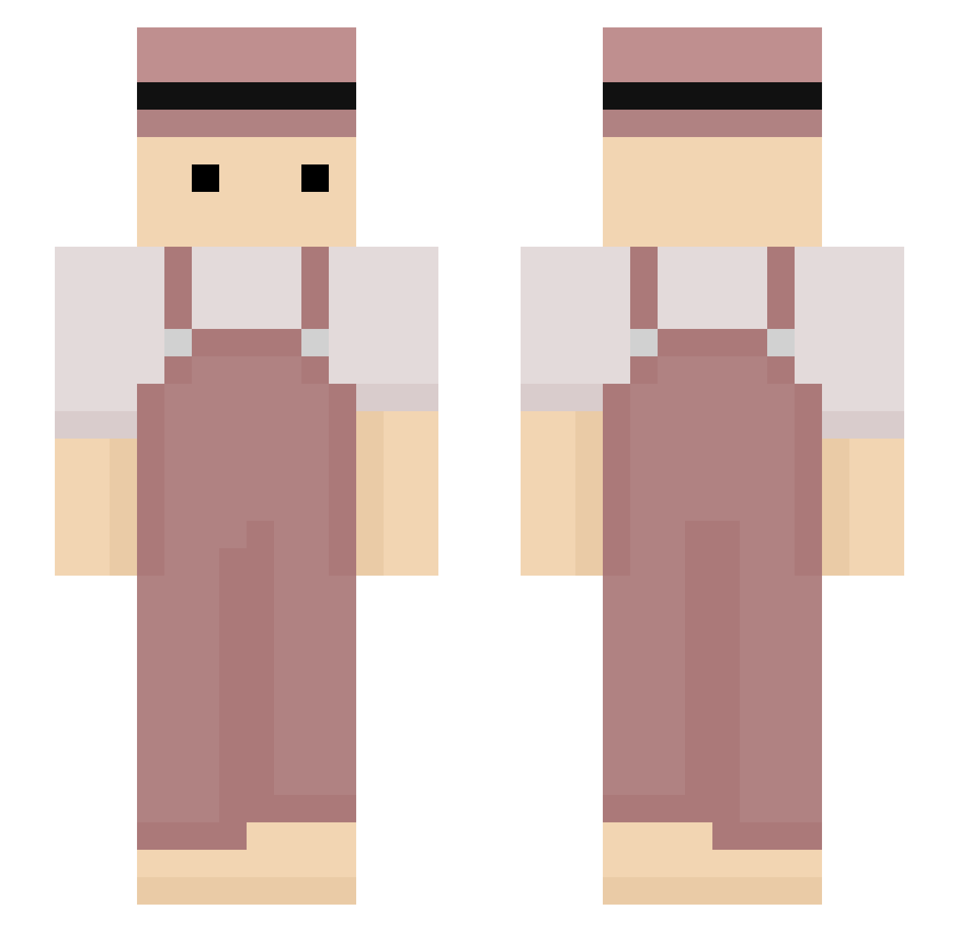 Kleines_Jan Minecraft skin, front and back view