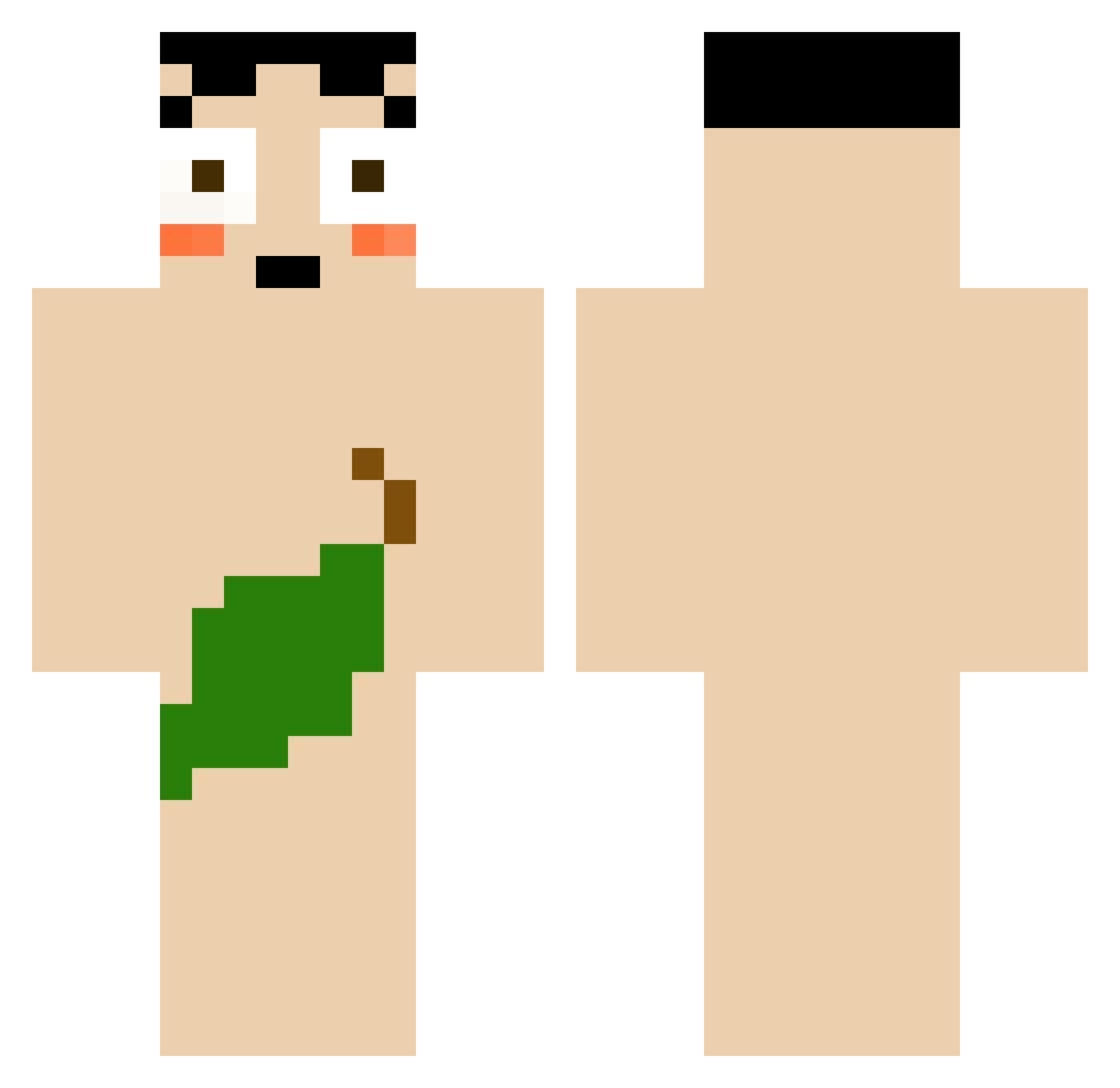 UltimateAoJun Minecraft skin, front and back view