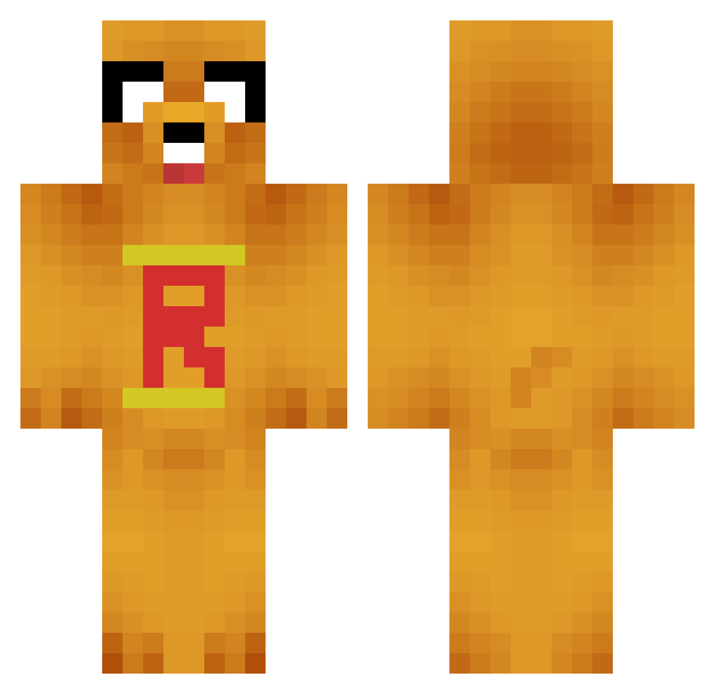 REMUSAKEE Minecraft skin, front and back view