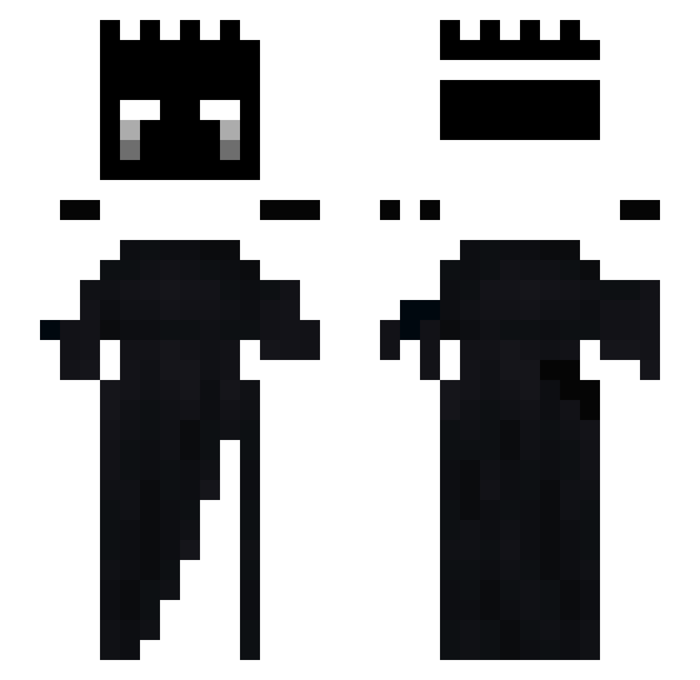 Xylofest Minecraft skin, front and back view