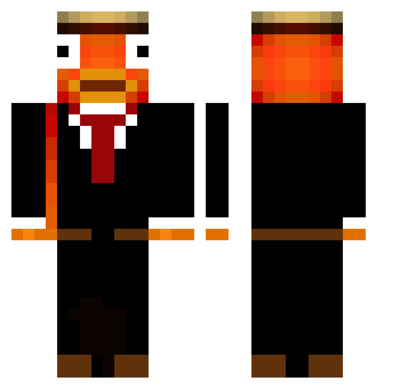 super_geth Minecraft skin, front and back view