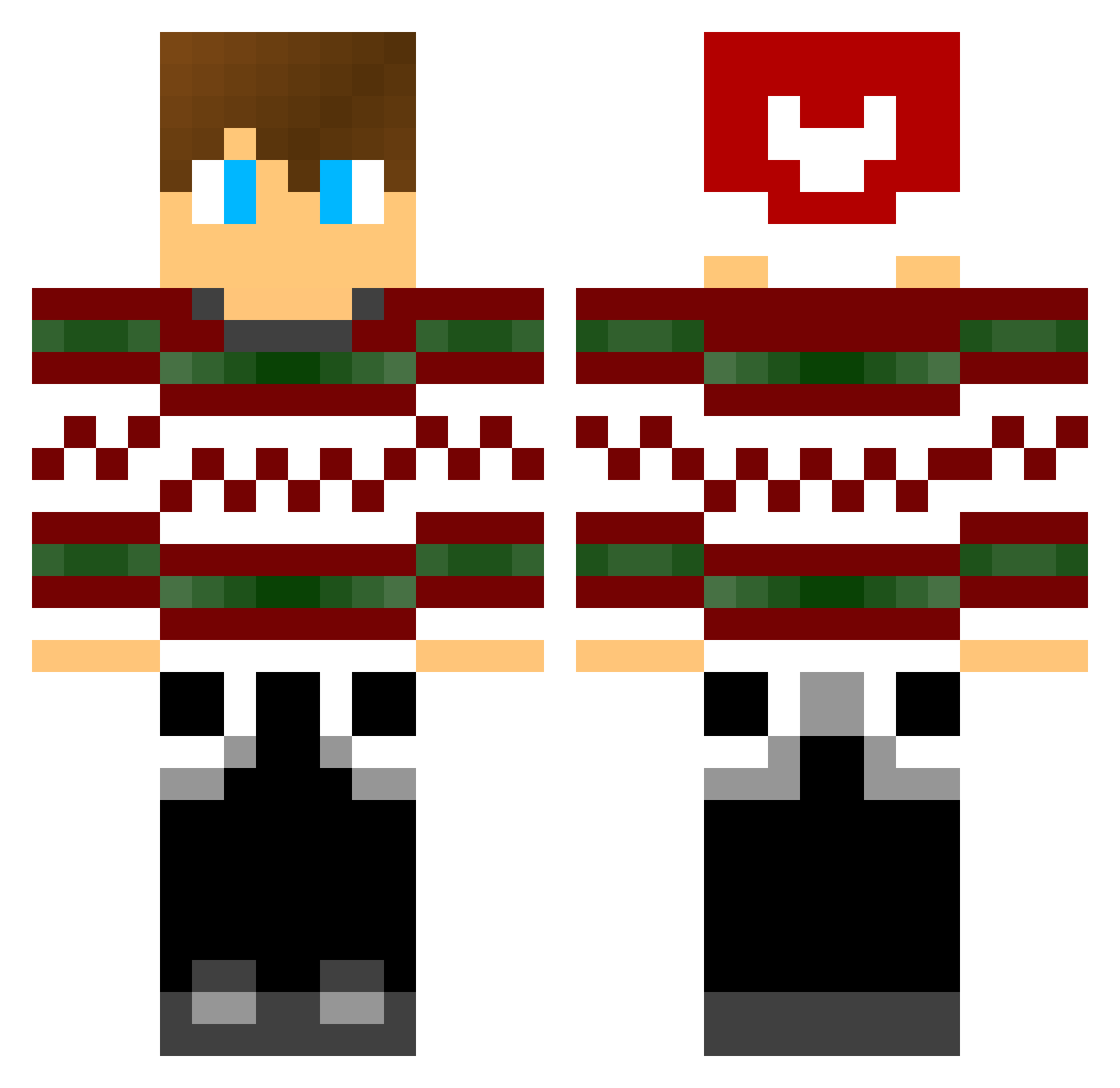 Styler Minecraft skin, front and back view
