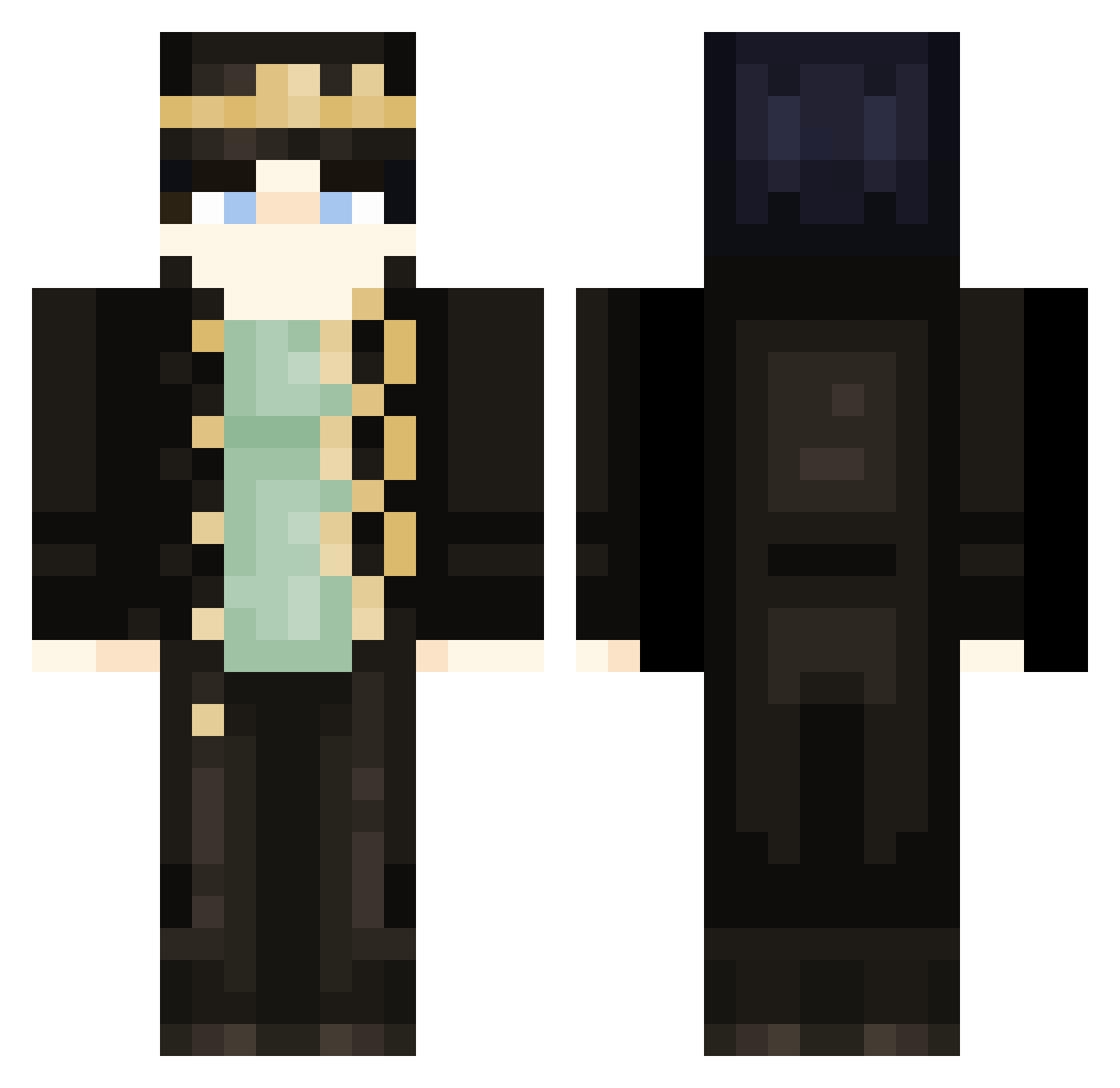 WiiGG_ Minecraft skin, front and back view