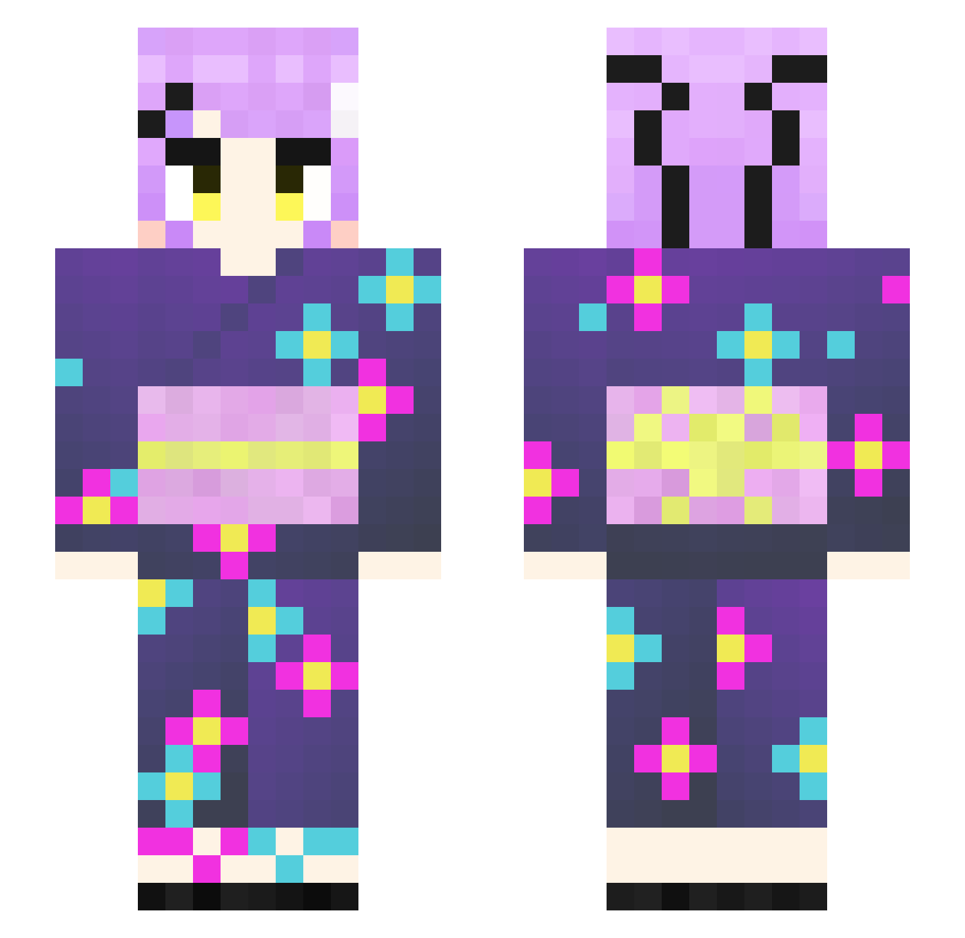 shinomiya67 Minecraft skin, front and back view