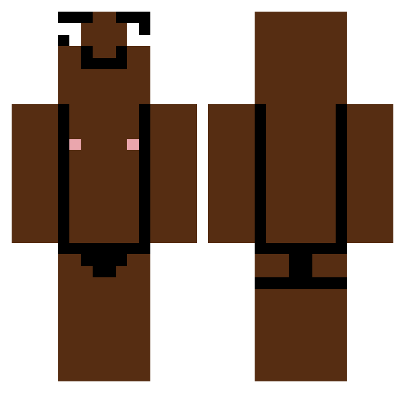 Tottemania Minecraft skin, front and back view