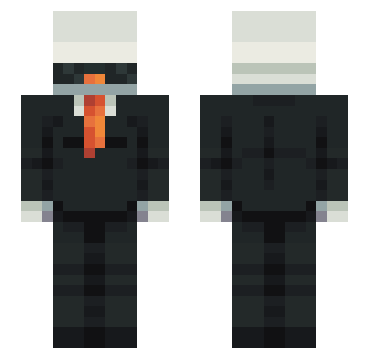 Bryqz Minecraft skin, front and back view