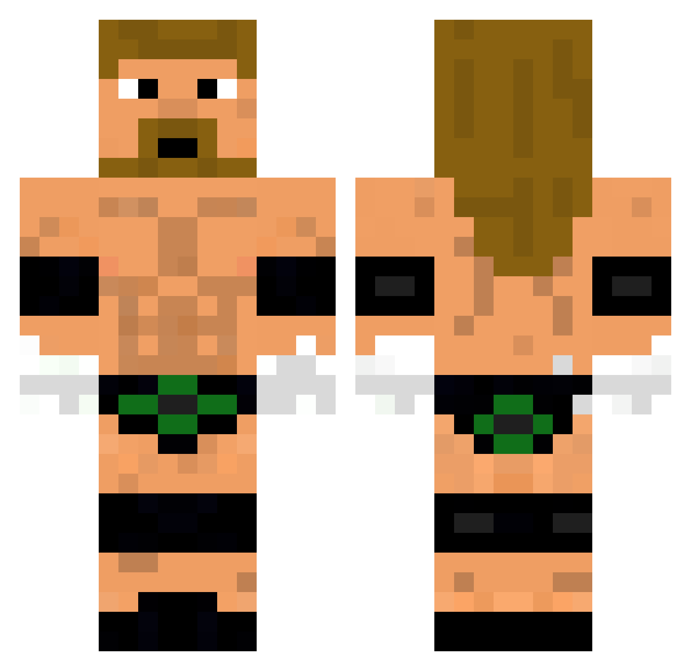 ElTractopelo Minecraft skin, front and back view
