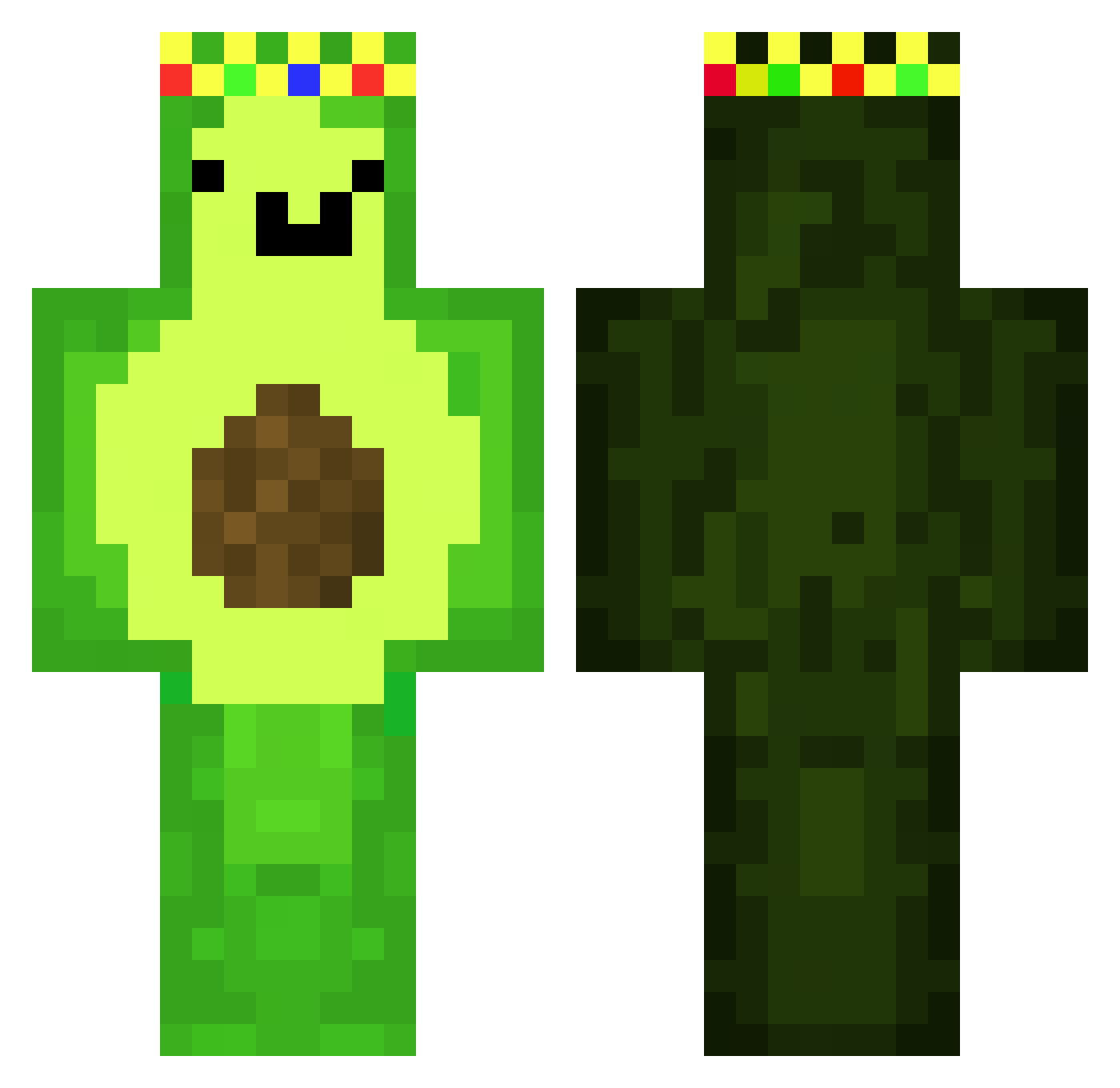 King_Karl_VI Minecraft skin, front and back view
