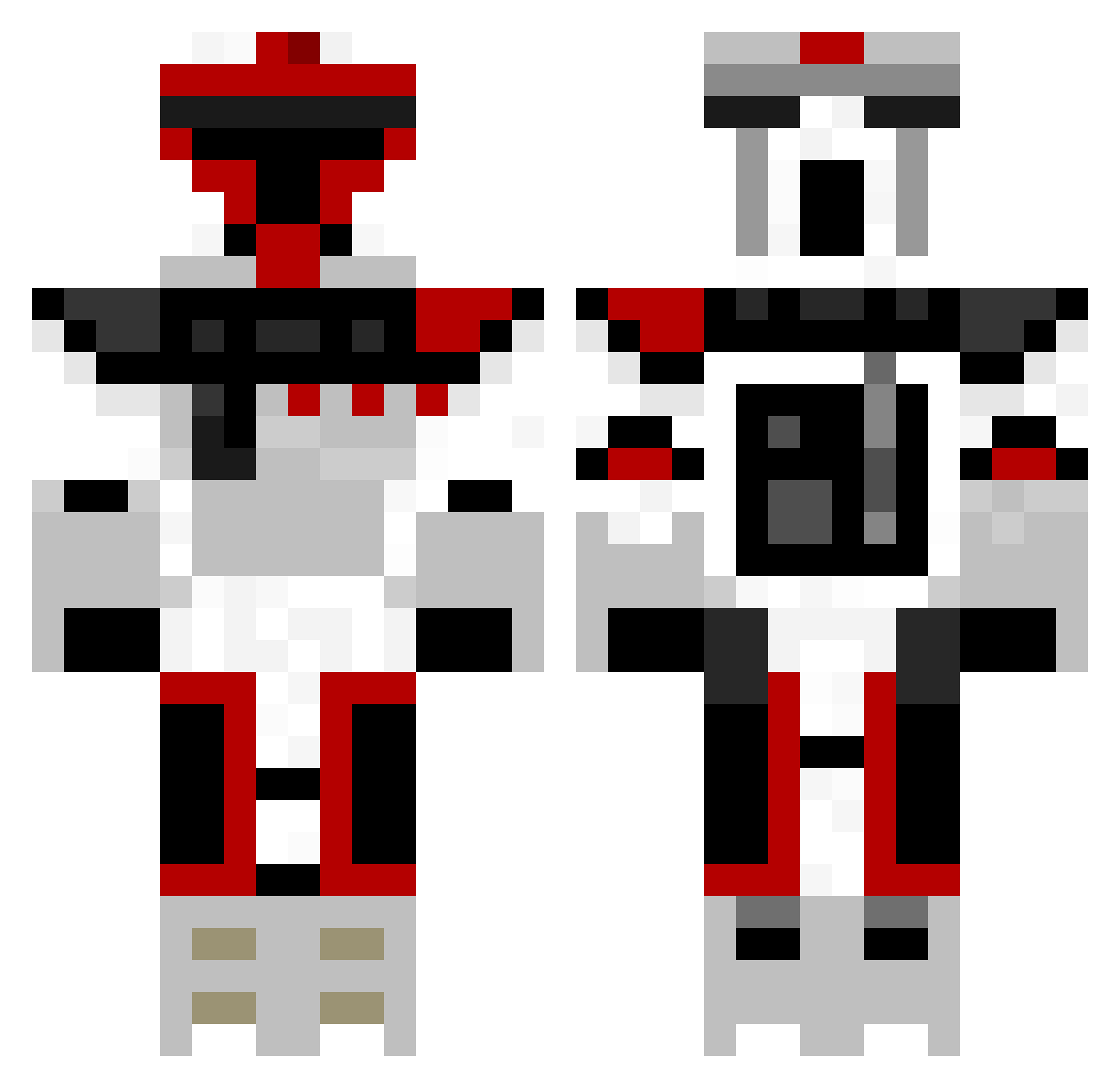 Kibeka Minecraft skin, front and back view