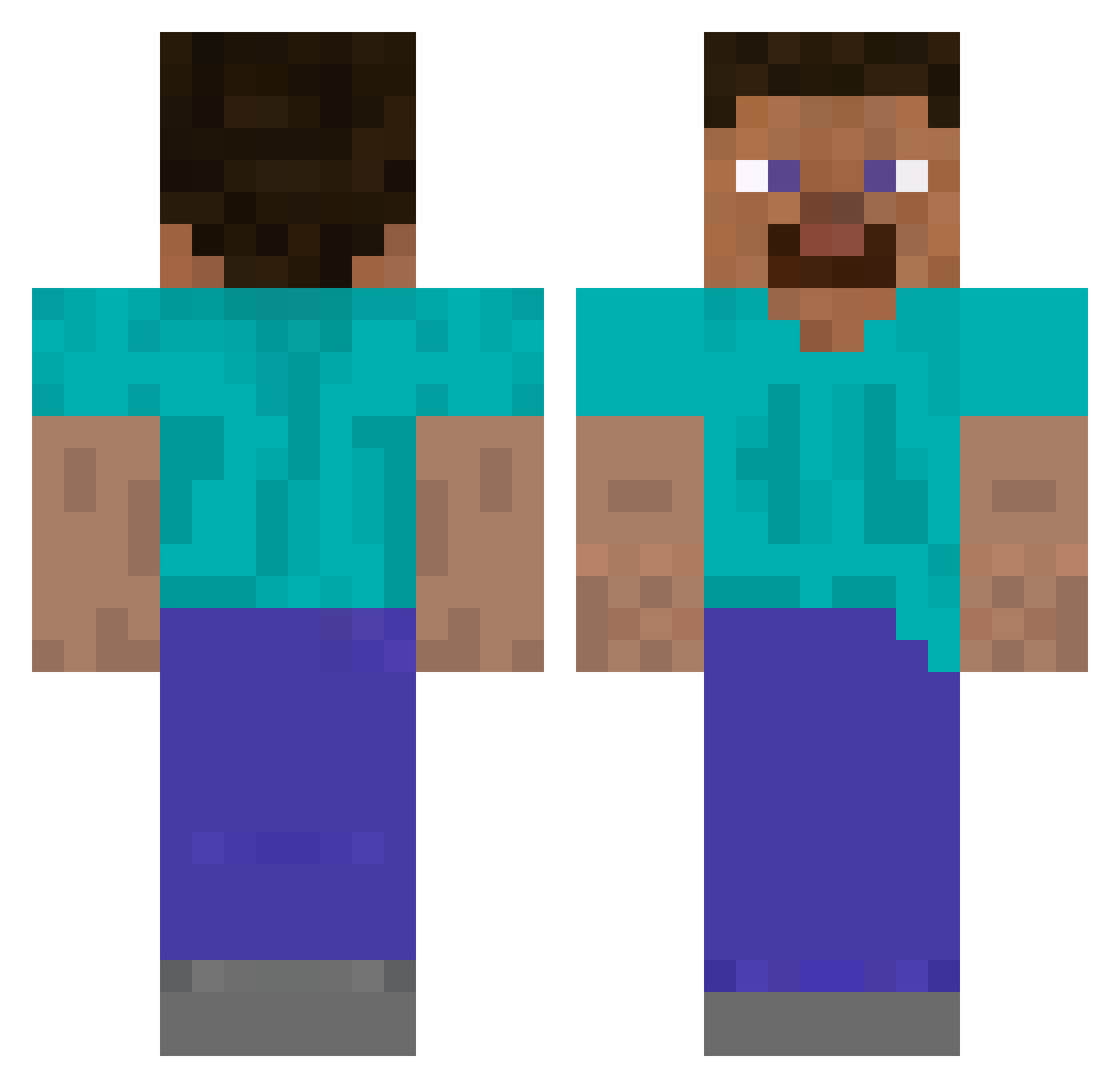 ps4nulps5bien Minecraft skin, front and back view