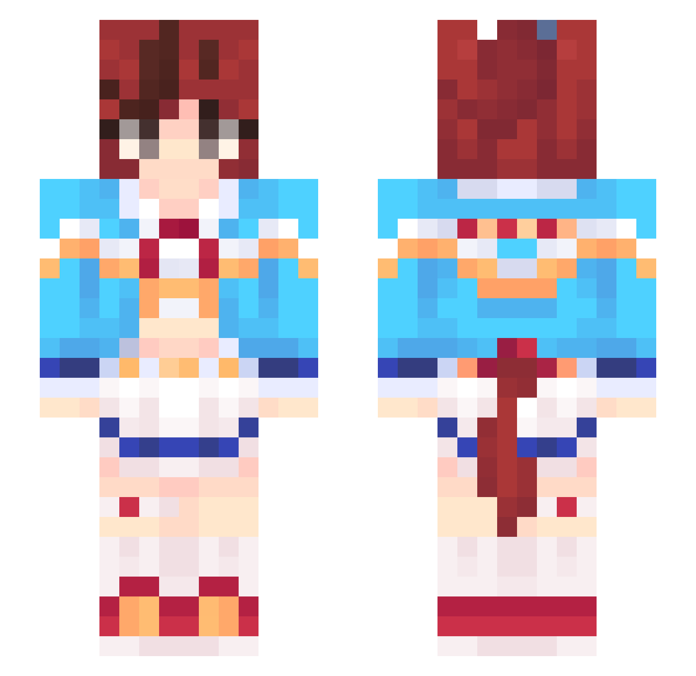 umhahahahahahaha Minecraft skin, front and back view