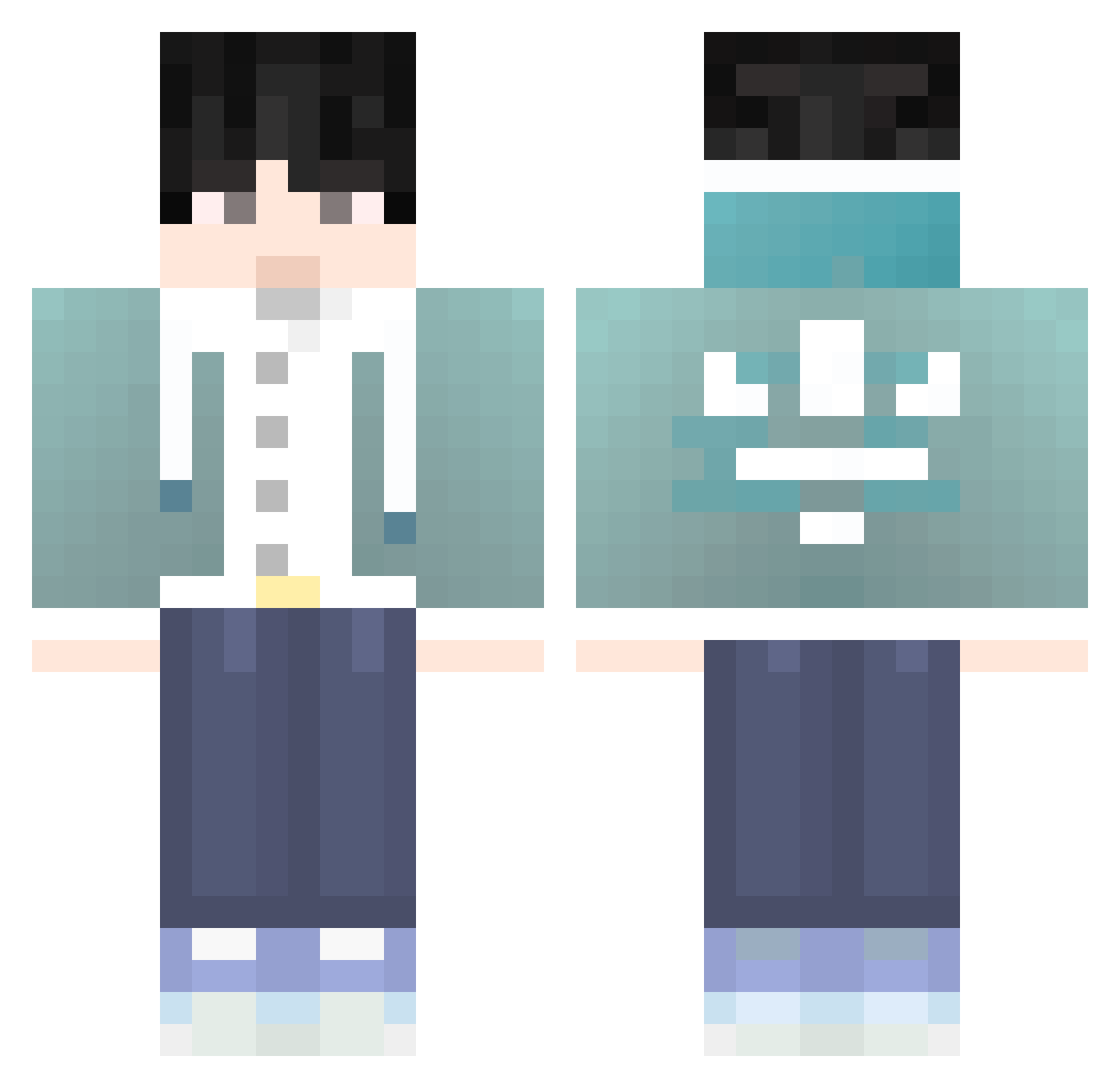 ylxandre Minecraft skin, front and back view