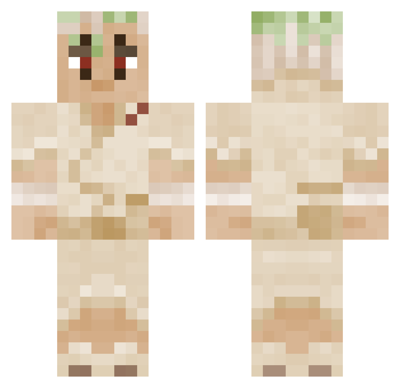 DraftySoup2441 Minecraft skin, front and back view