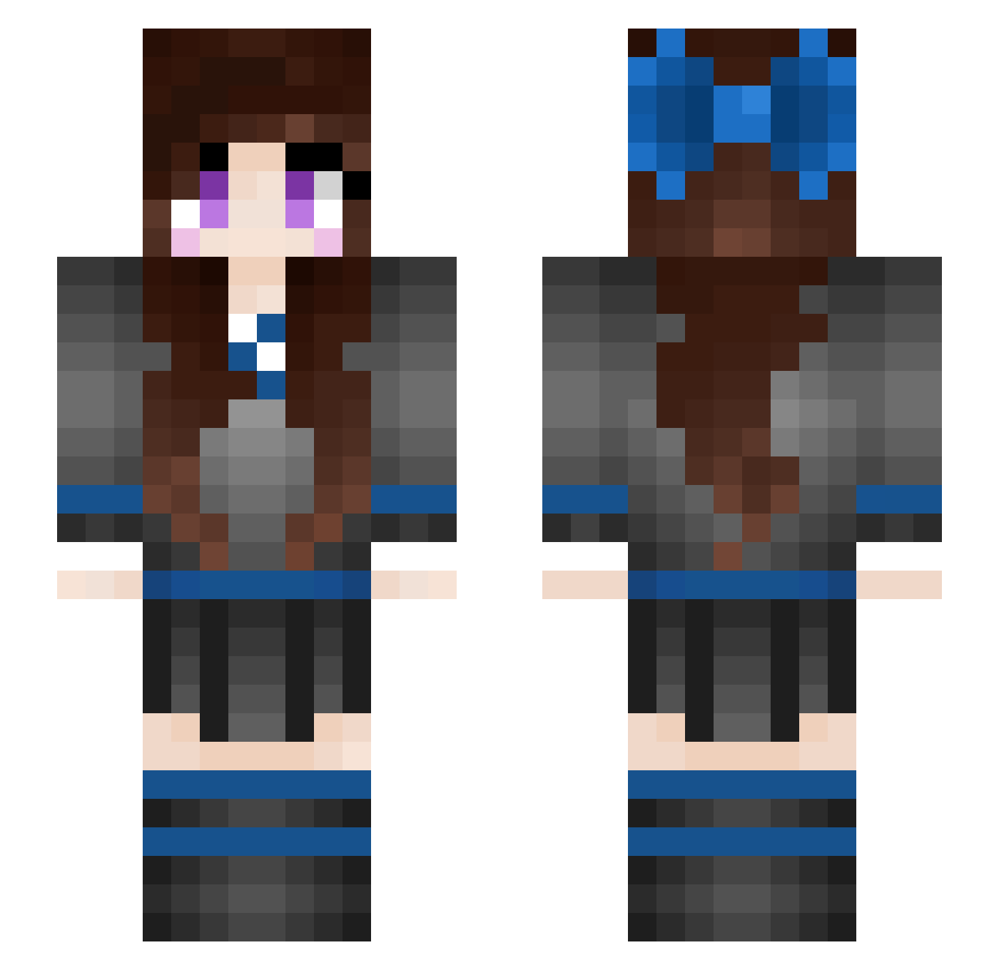 AnickaAnicka Minecraft skin, front and back view