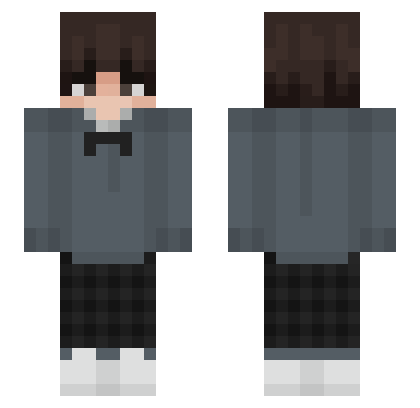 Kuze__ Minecraft skin, front and back view
