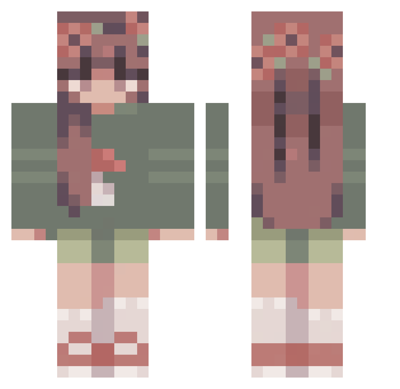 river_72 Minecraft skin, front and back view