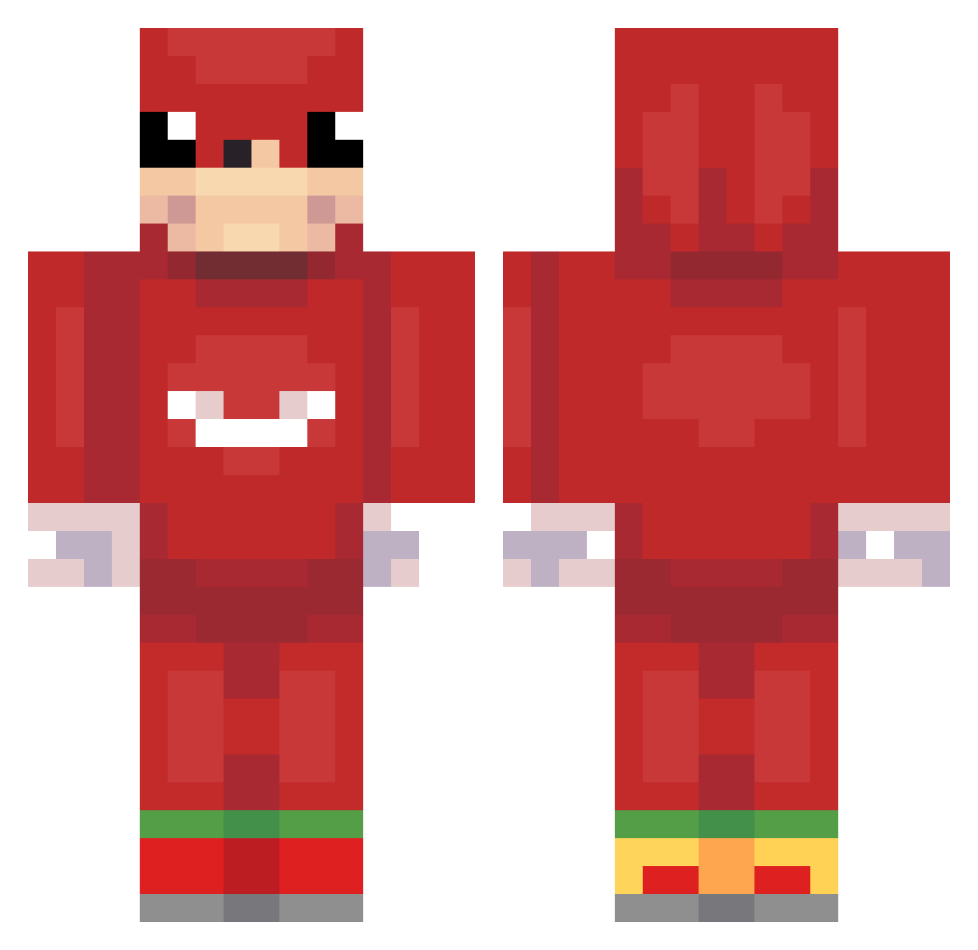 KaiKarz Minecraft skin, front and back view