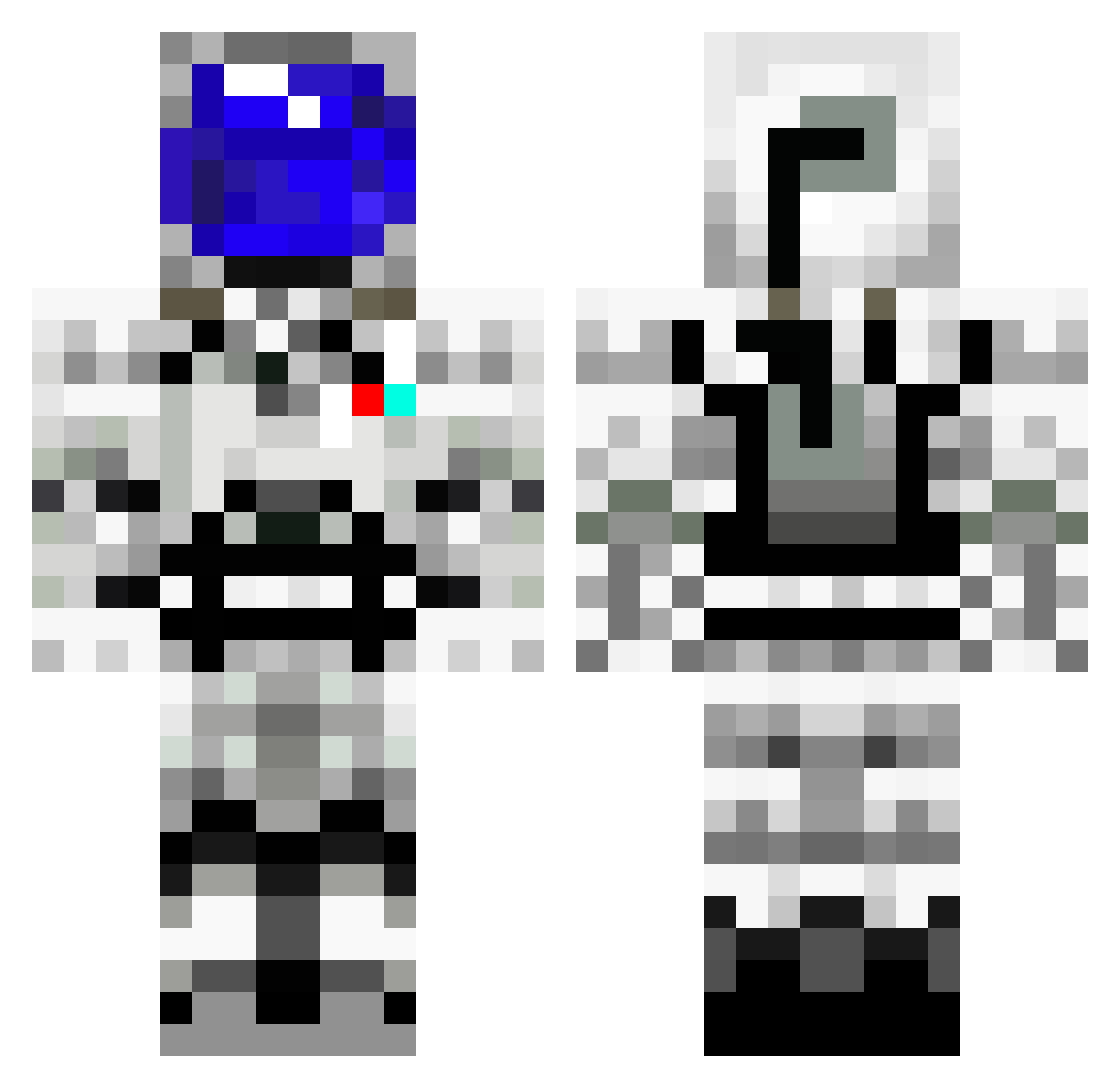 TrypticStar Minecraft skin, front and back view