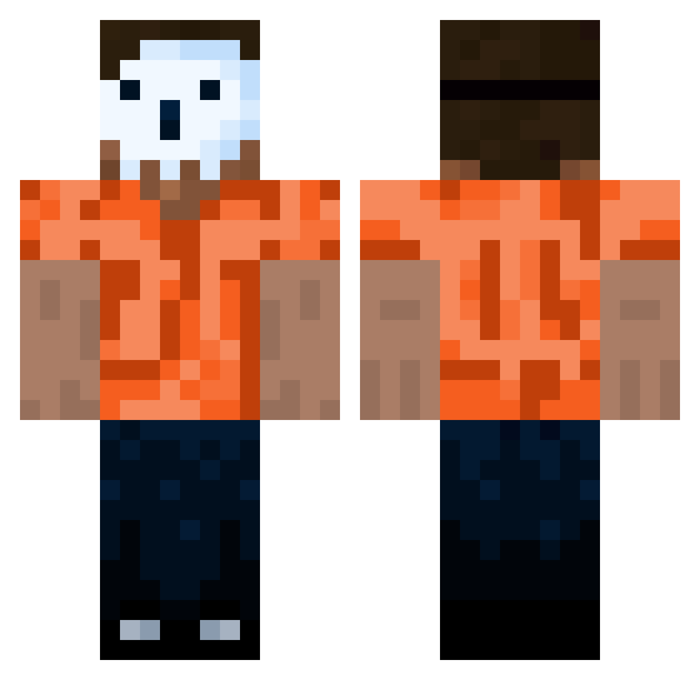 GooglyDrake Minecraft skin, front and back view