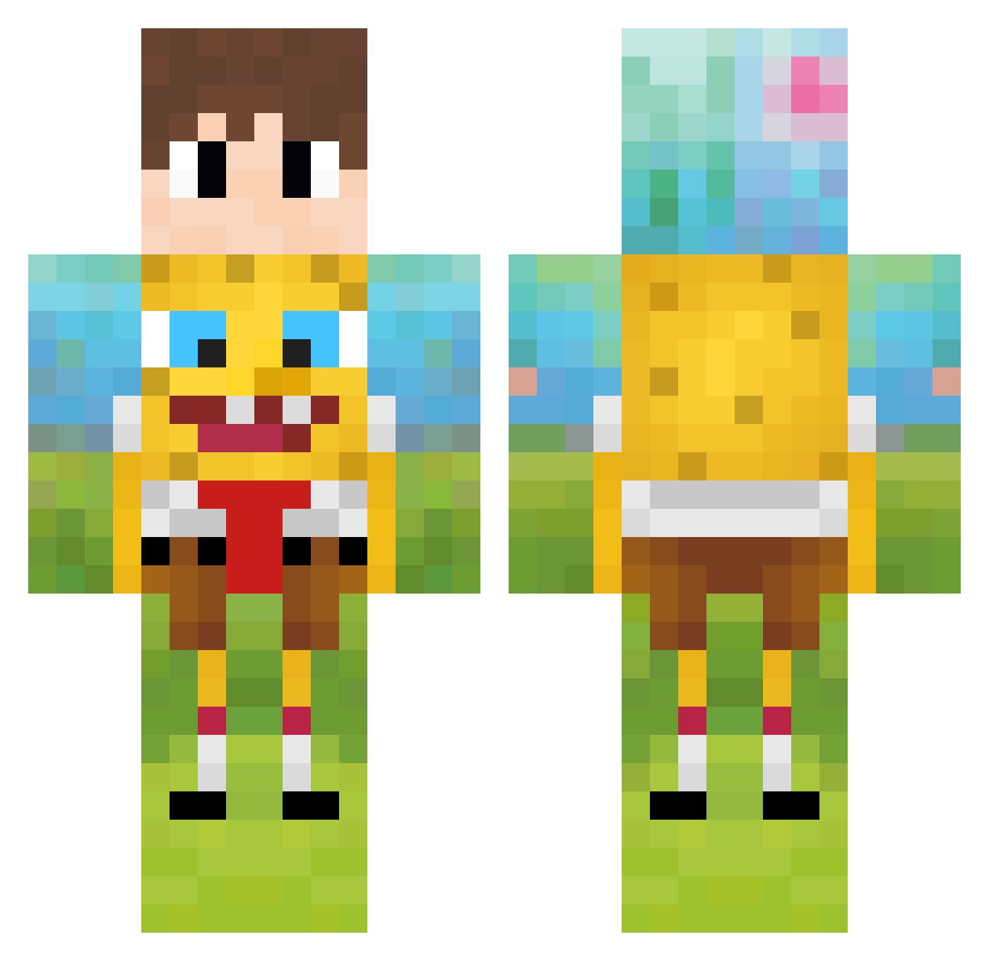Tufan67 Minecraft skin, front and back view