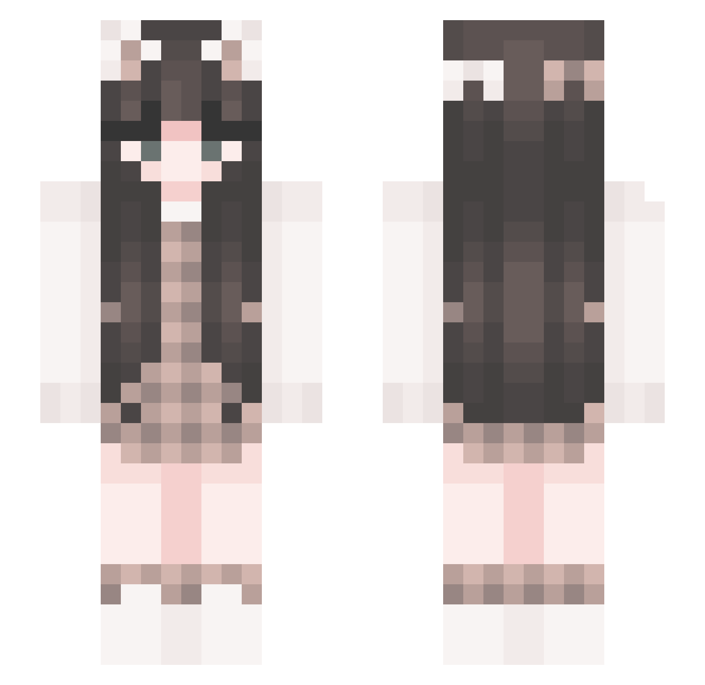 _Stephie Minecraft skin, front and back view