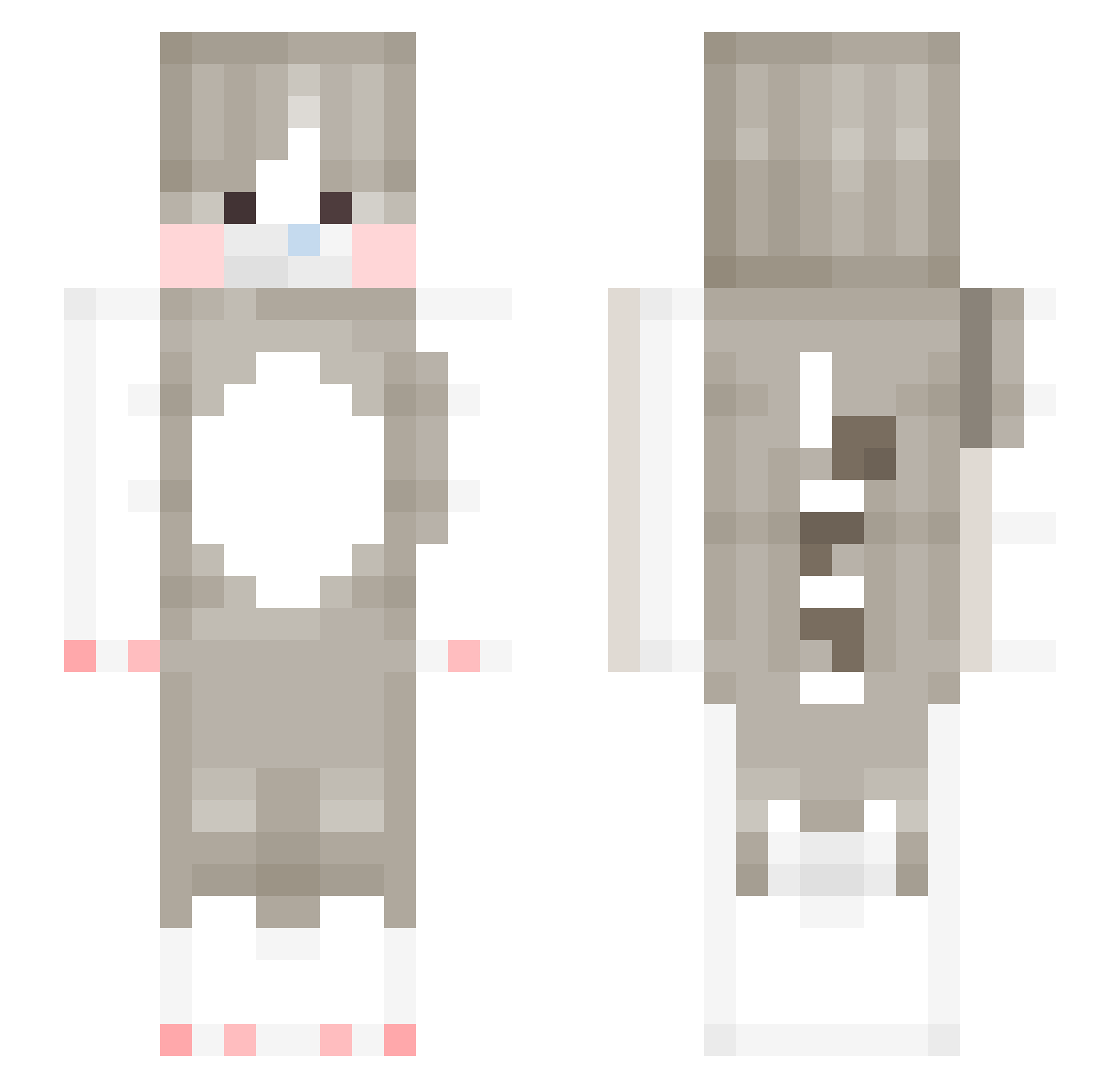 roong2 Minecraft skin, front and back view