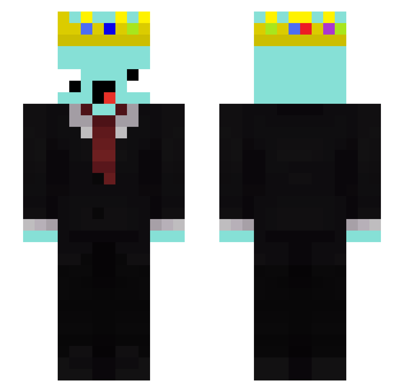 astecul Minecraft skin, front and back view
