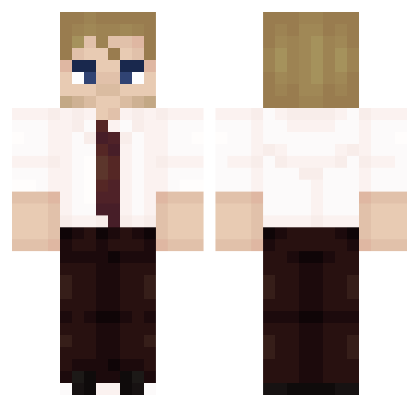 Koolguy2999 Minecraft skin, front and back view