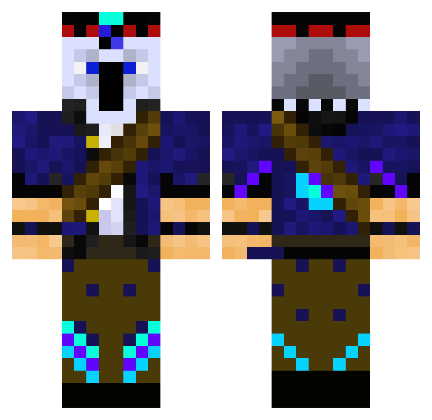TSchone12 Minecraft skin, front and back view