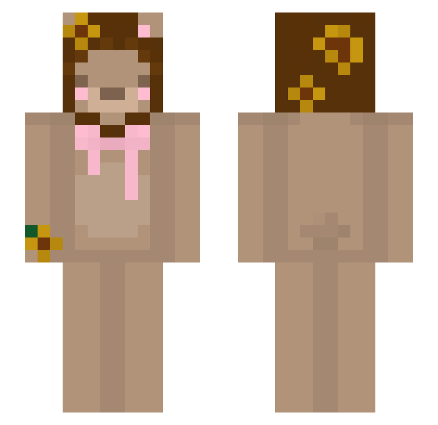 haechns Minecraft skin, front and back view