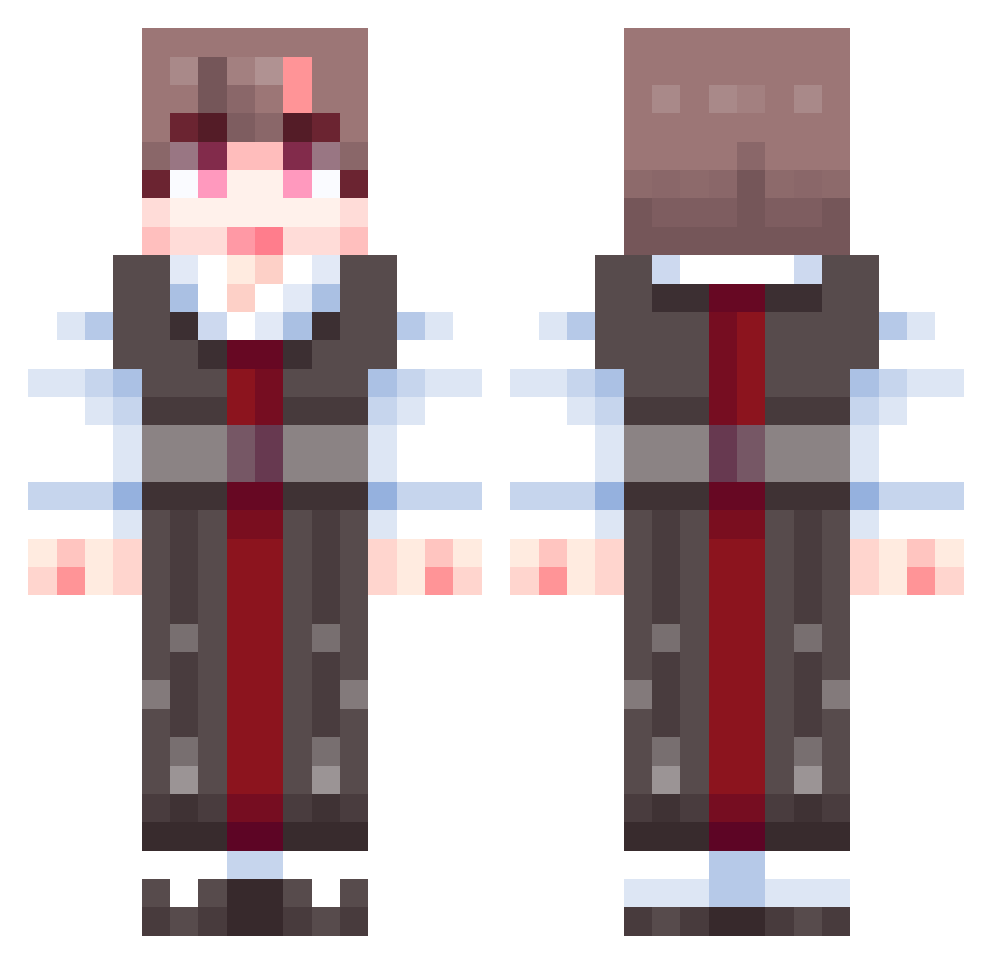 HongSaJang Minecraft skin, front and back view