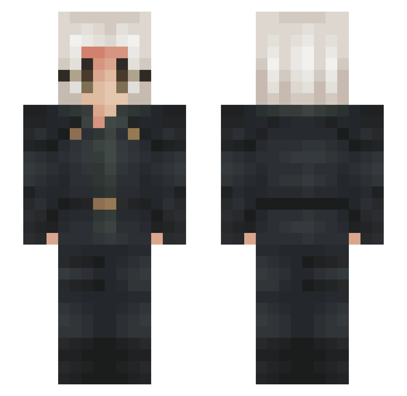 rossisita Minecraft skin, front and back view