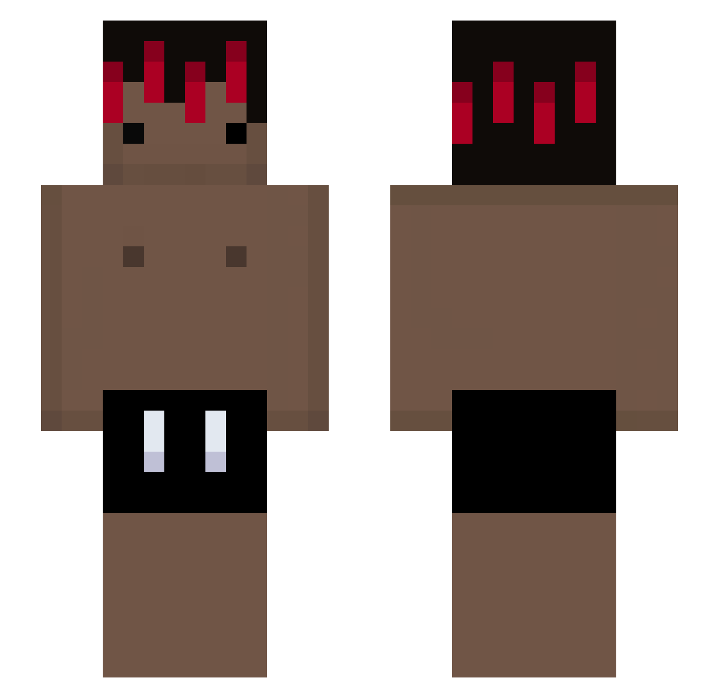 kezoxnoir Minecraft skin, front and back view