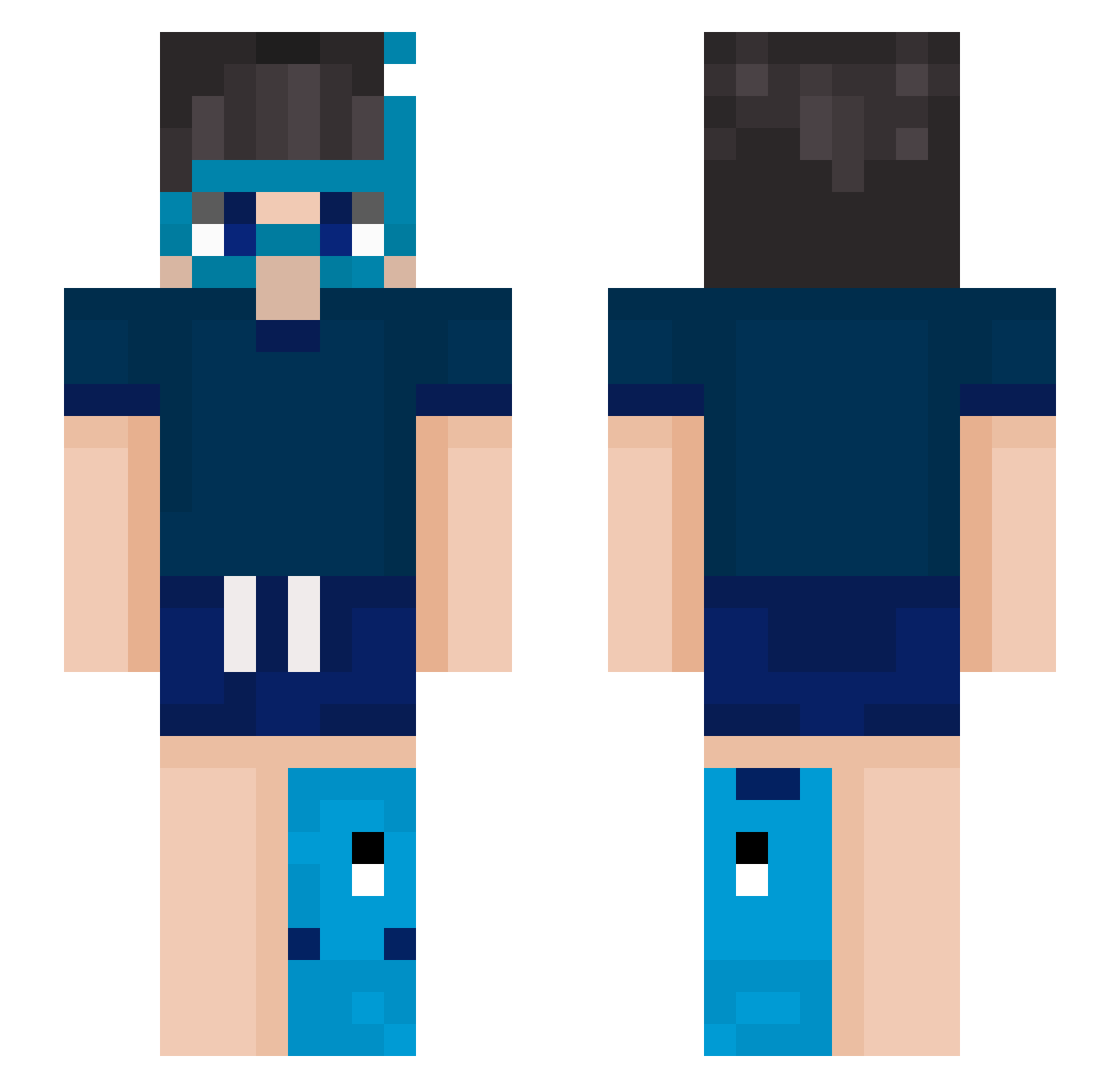 Kingiceman Minecraft skin, front and back view