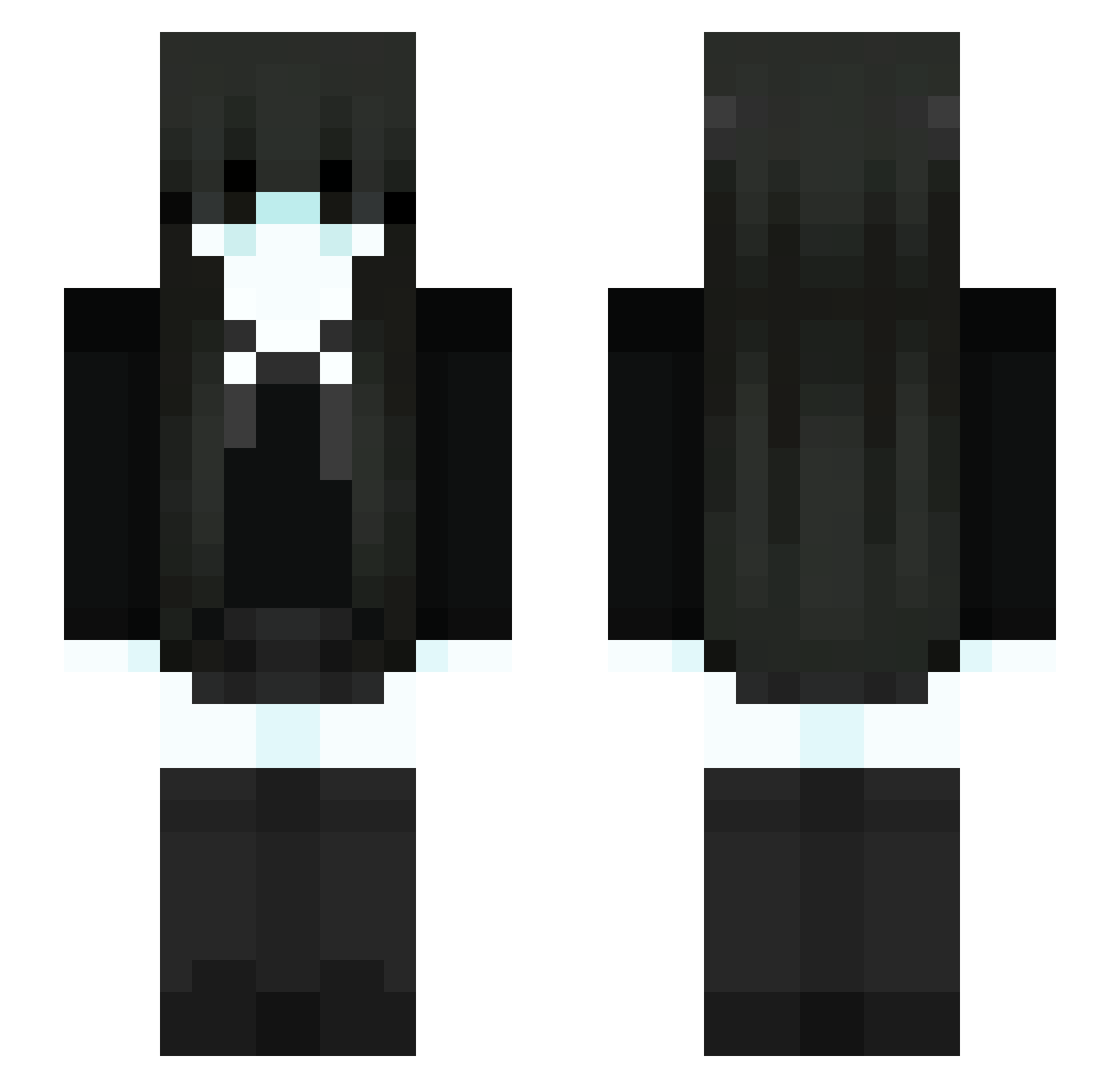Shibainu_coco Minecraft skin, front and back view