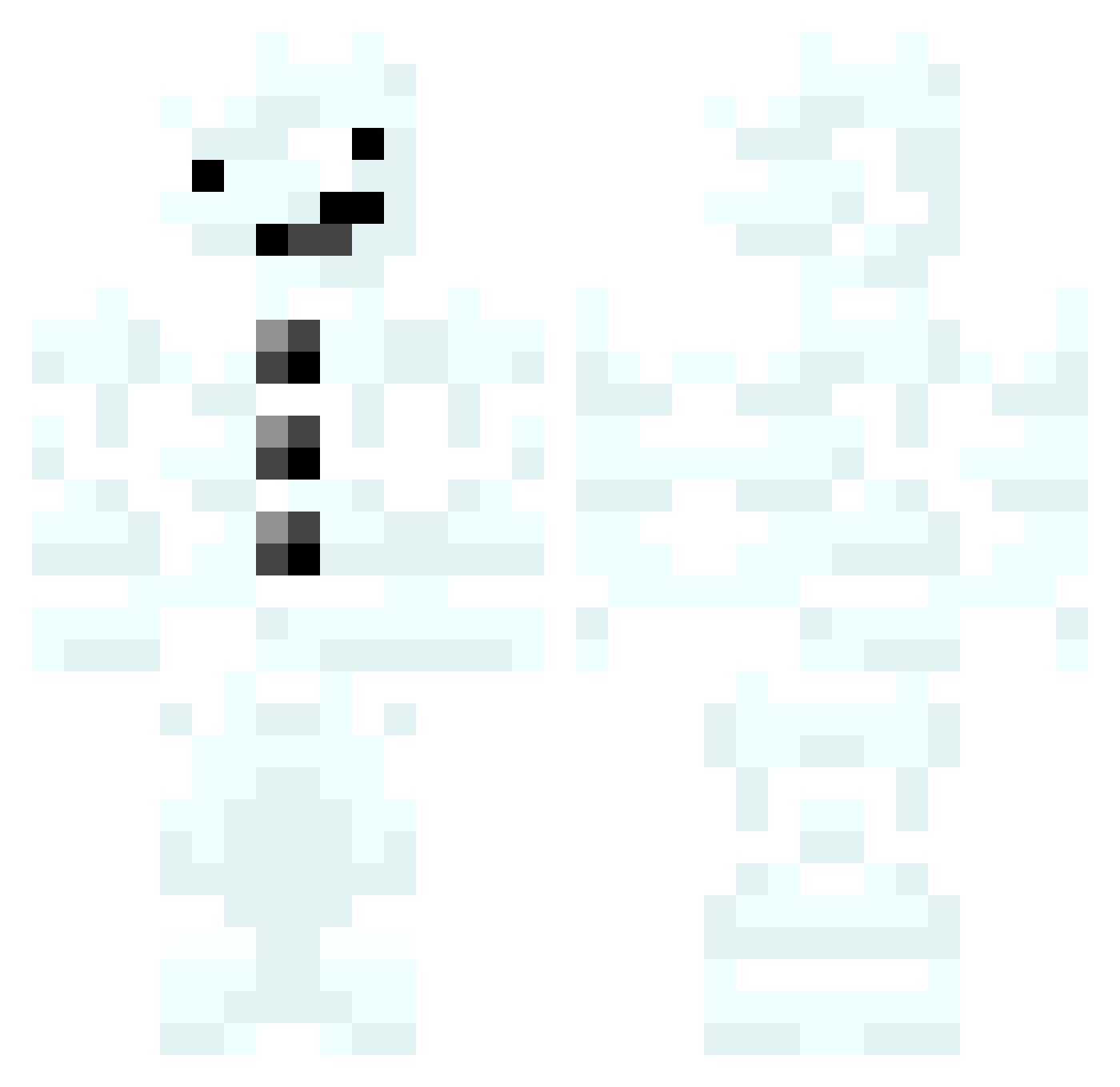 Mioooojuh Minecraft skin, front and back view