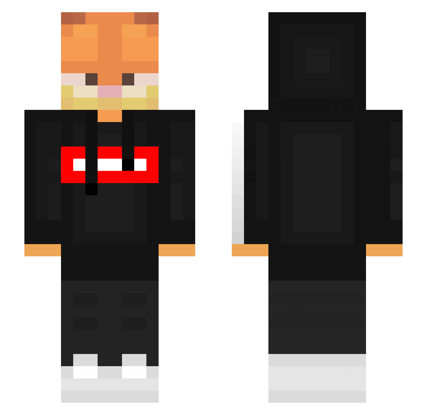 ThadeusCrane Minecraft skin, front and back view